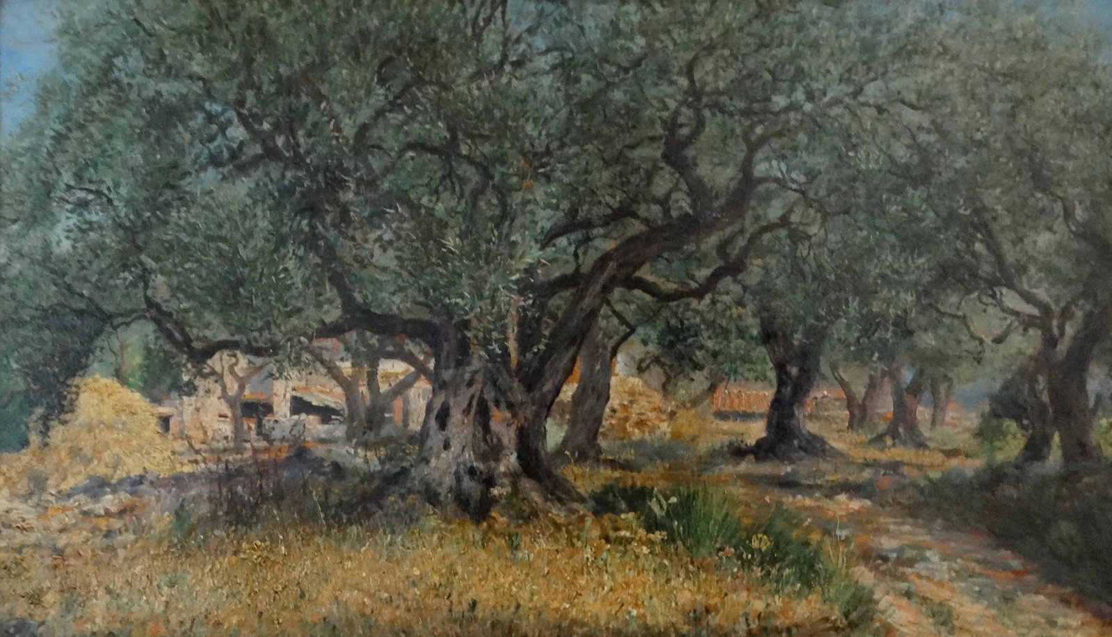 Antique French Impressionist Oil Painting 'Courgette Farm Var Provence' - 2