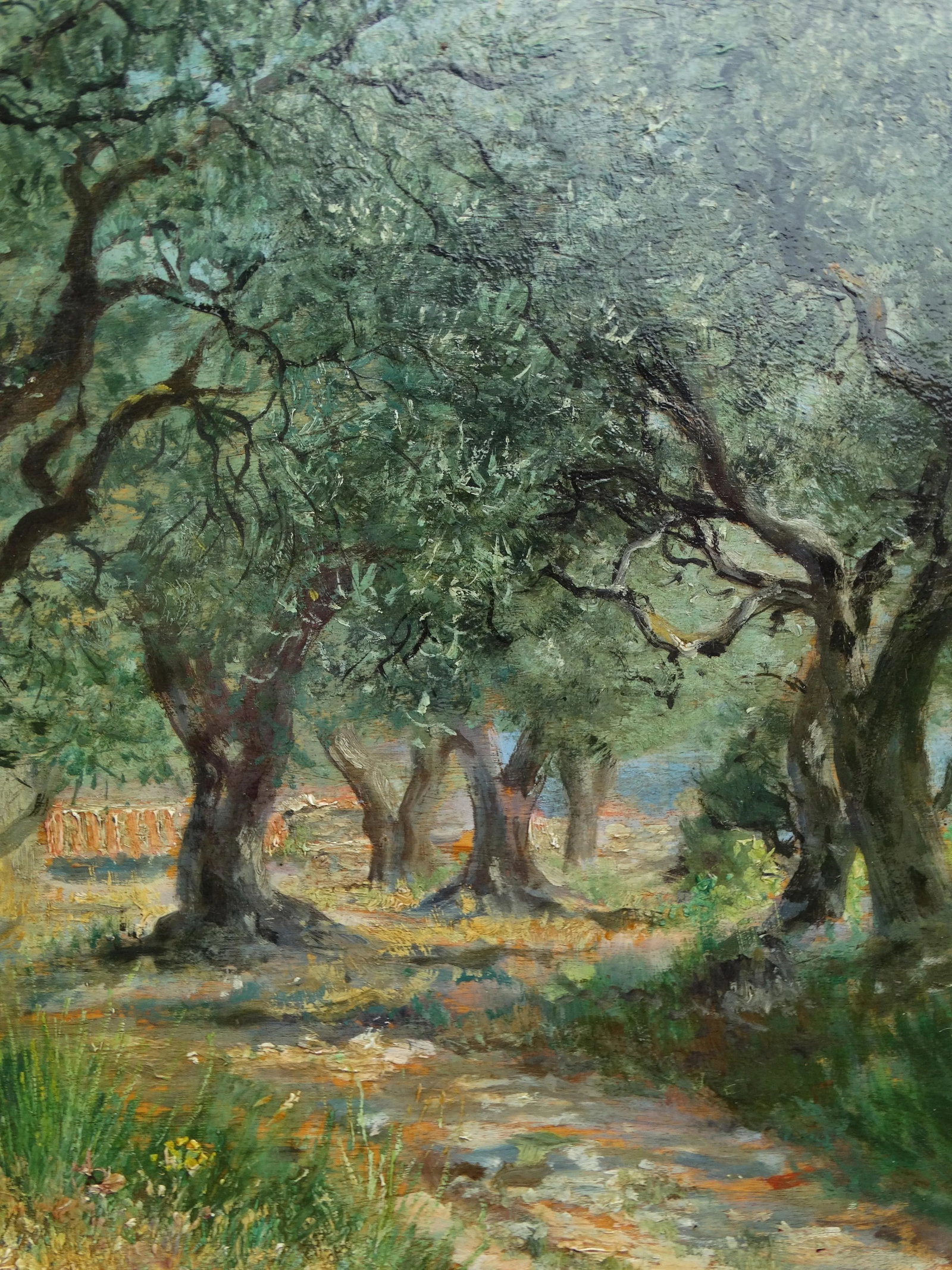 Antique French Impressionist Oil Painting 'Courgette Farm Var Provence' - 6