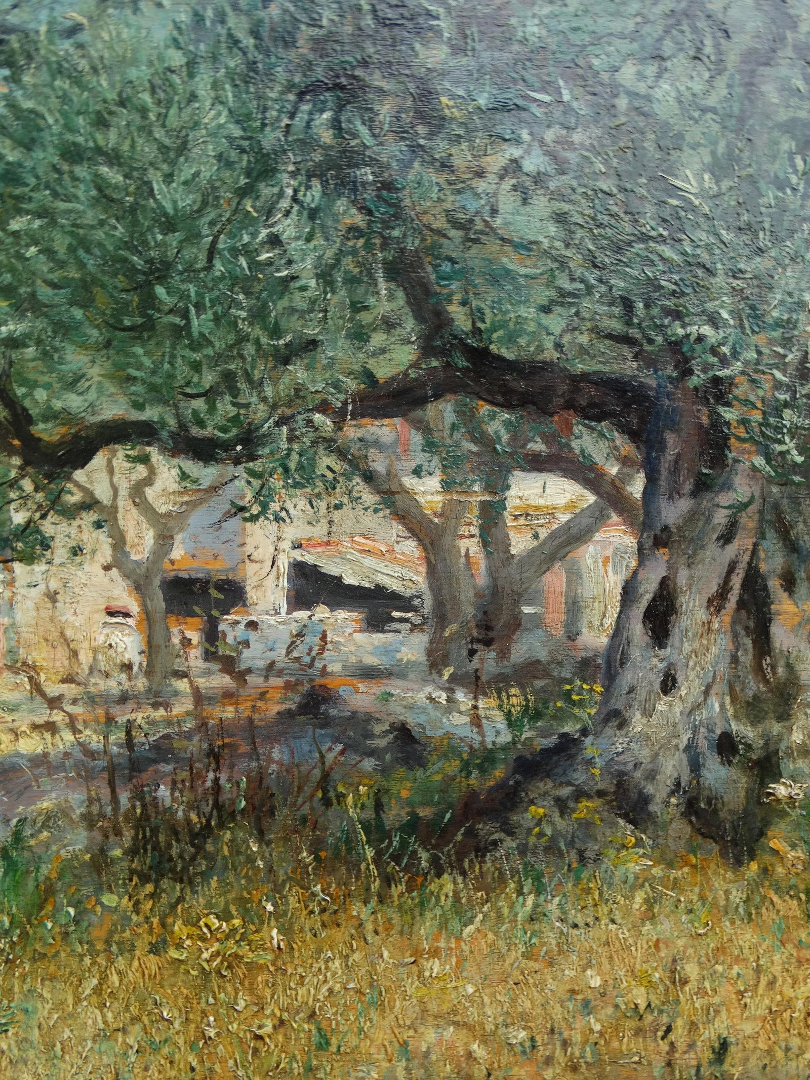 Antique French Impressionist Oil Painting 'Courgette Farm Var Provence' - 7