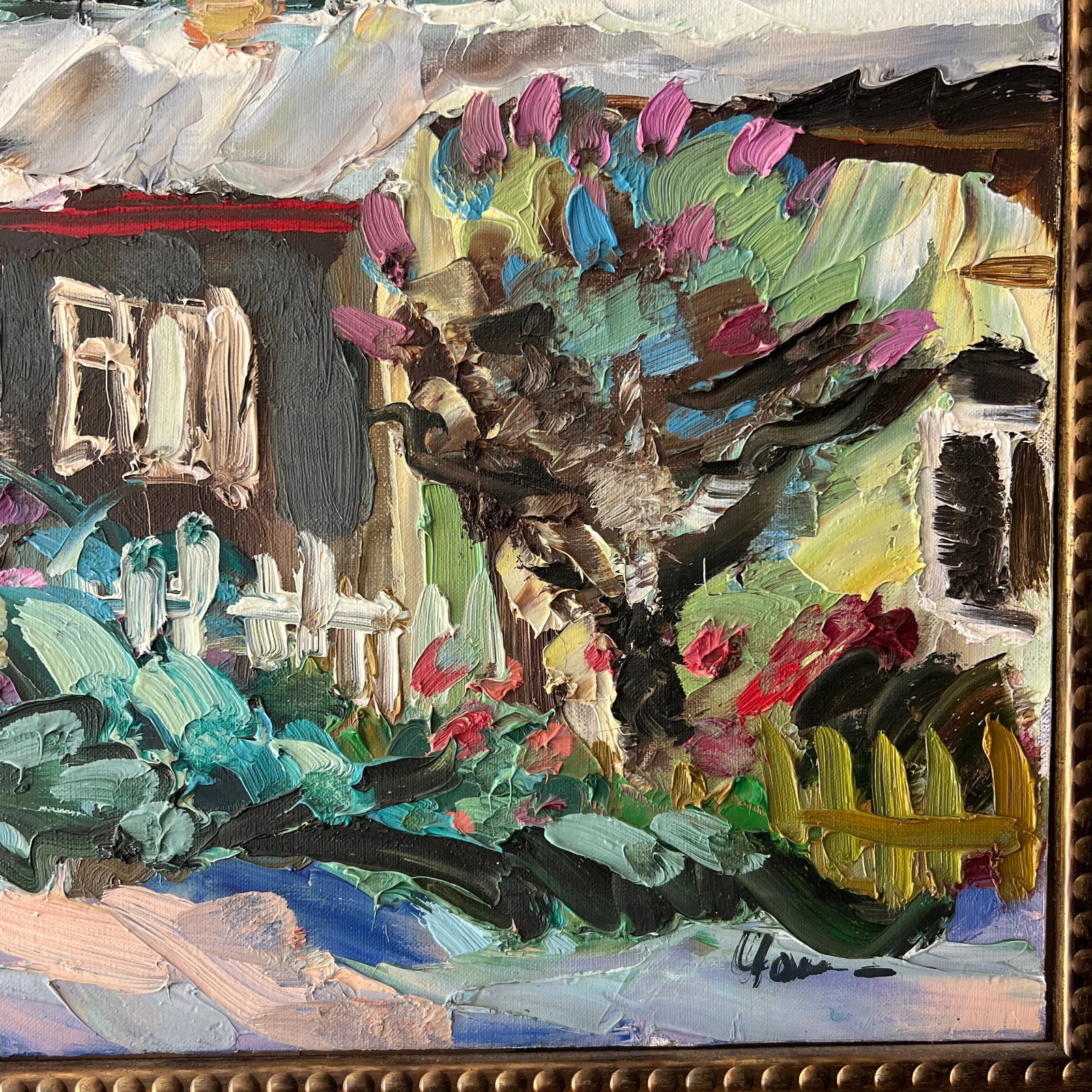 20th Century Oil on Canvas Framed Signed by Loudmila Tsoncheva - 5