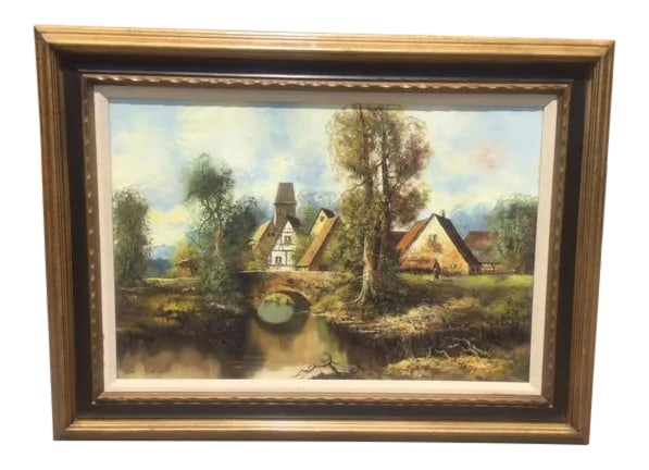 Vintage Country Scene... Signed Oil Painting: Signed oil painting depicting a country scene. The piece was made in the 1920s. Condition: Alterations: Original Condition Unaltered Imperfections: Some Imperfections Condition Notes: Excellent!