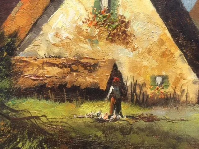 Vintage Country Scene... Signed Oil Painting - 9