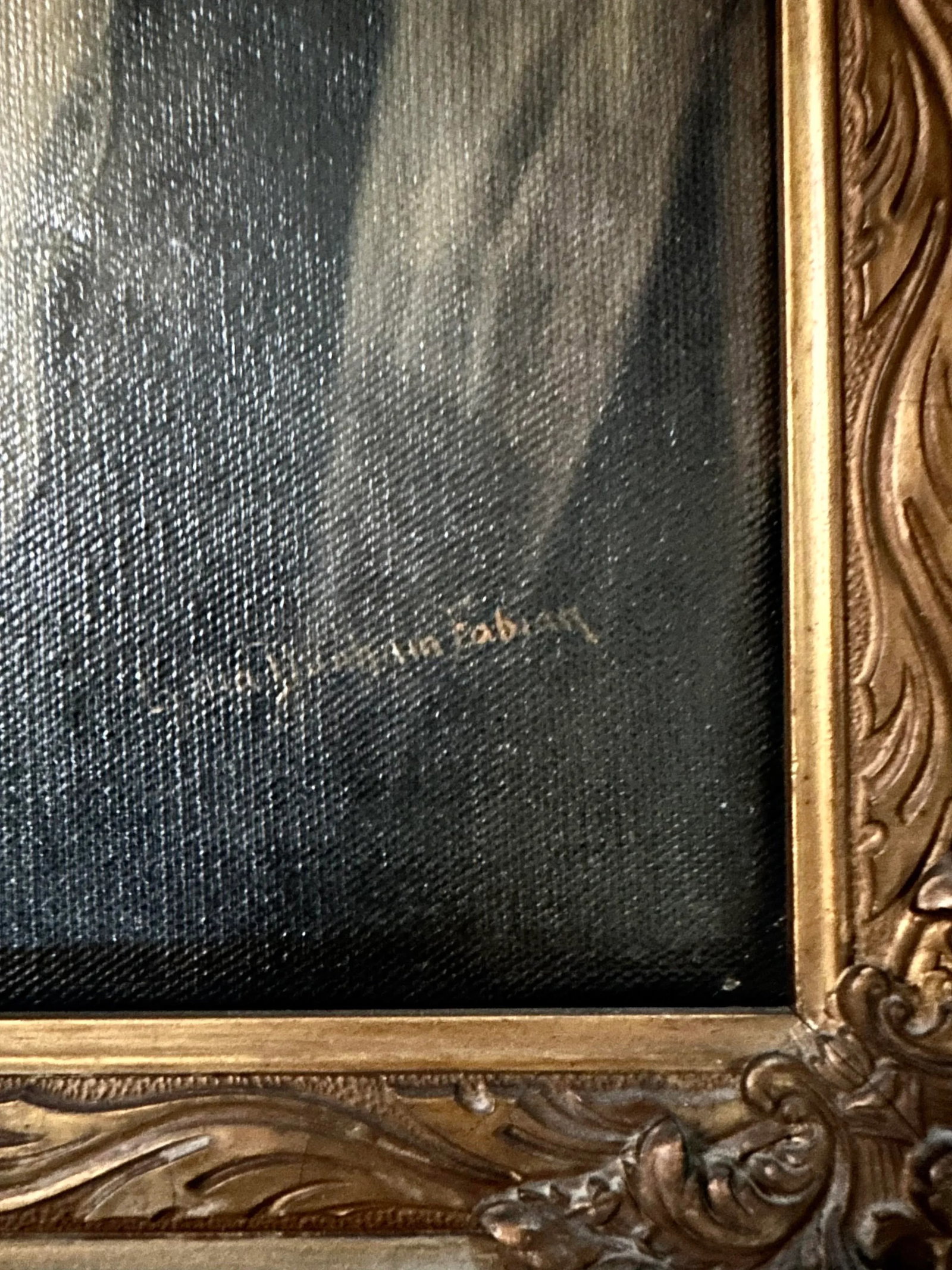 Antique Oil on Canvas Estate Society Portrait Painting of Red Haired Lady by Lydia Dunham Fabian, Ci - 3