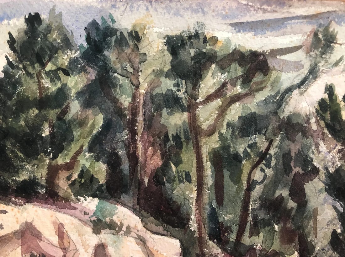 1940s Palmer Schoppe Landscape Watercolor - 2