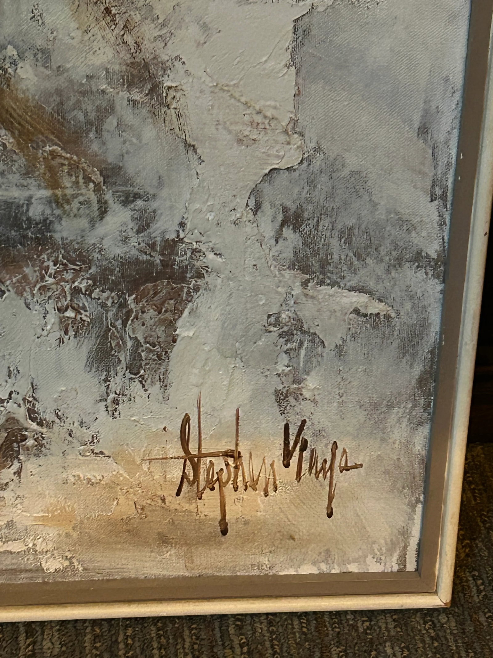 Large Framed Stephen Kaye Acrylic Painting - 2