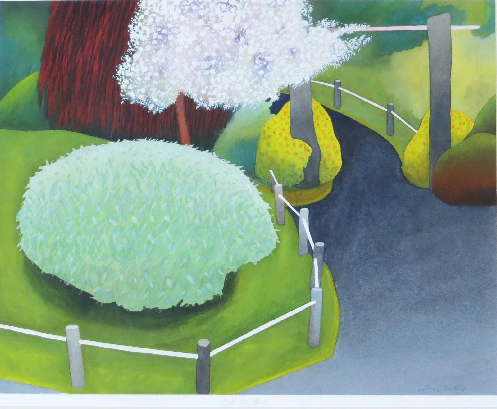 Lori Slater Watercolor - Into the Park Painting - 2