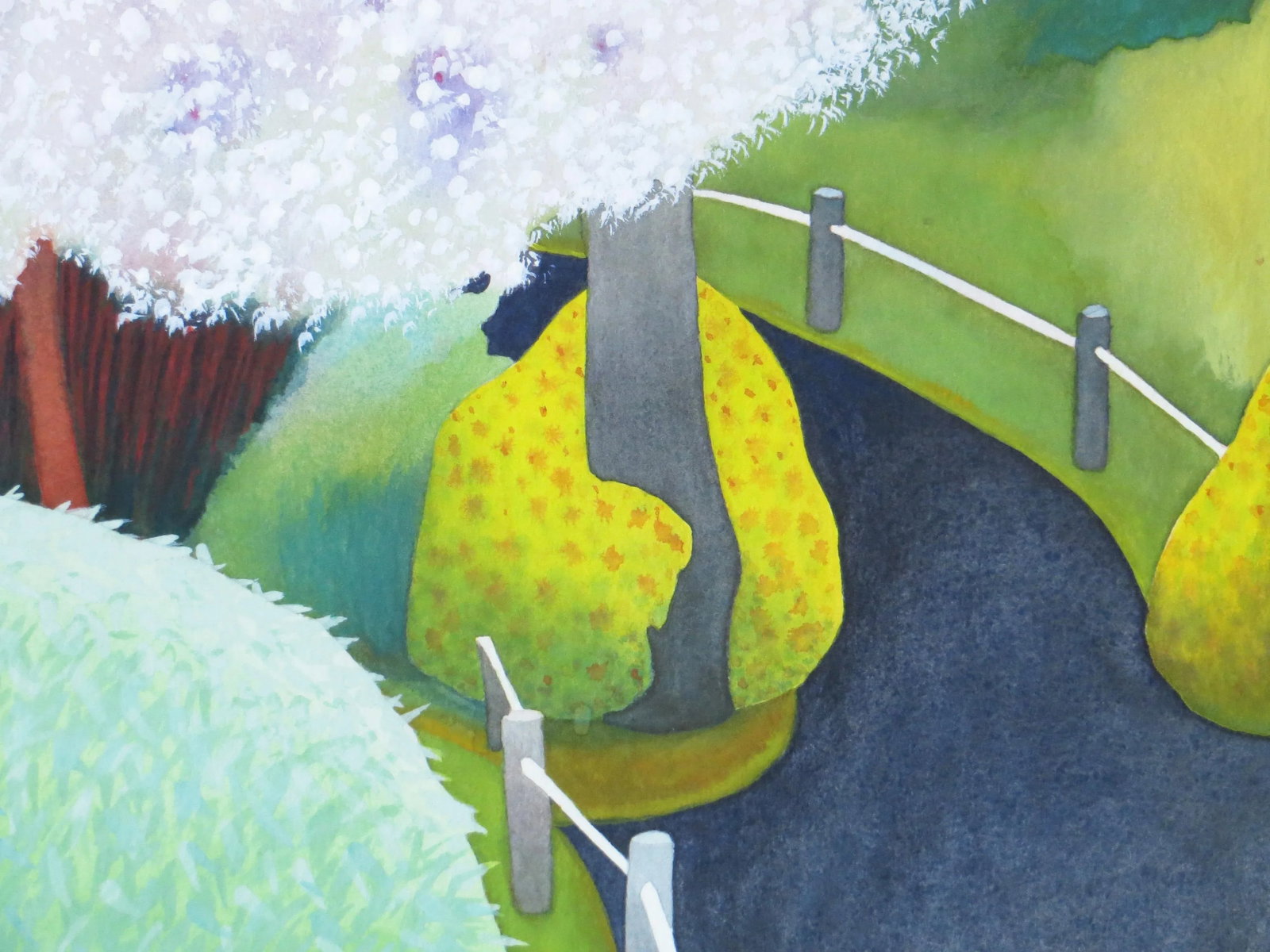 Lori Slater Watercolor - Into the Park Painting - 6