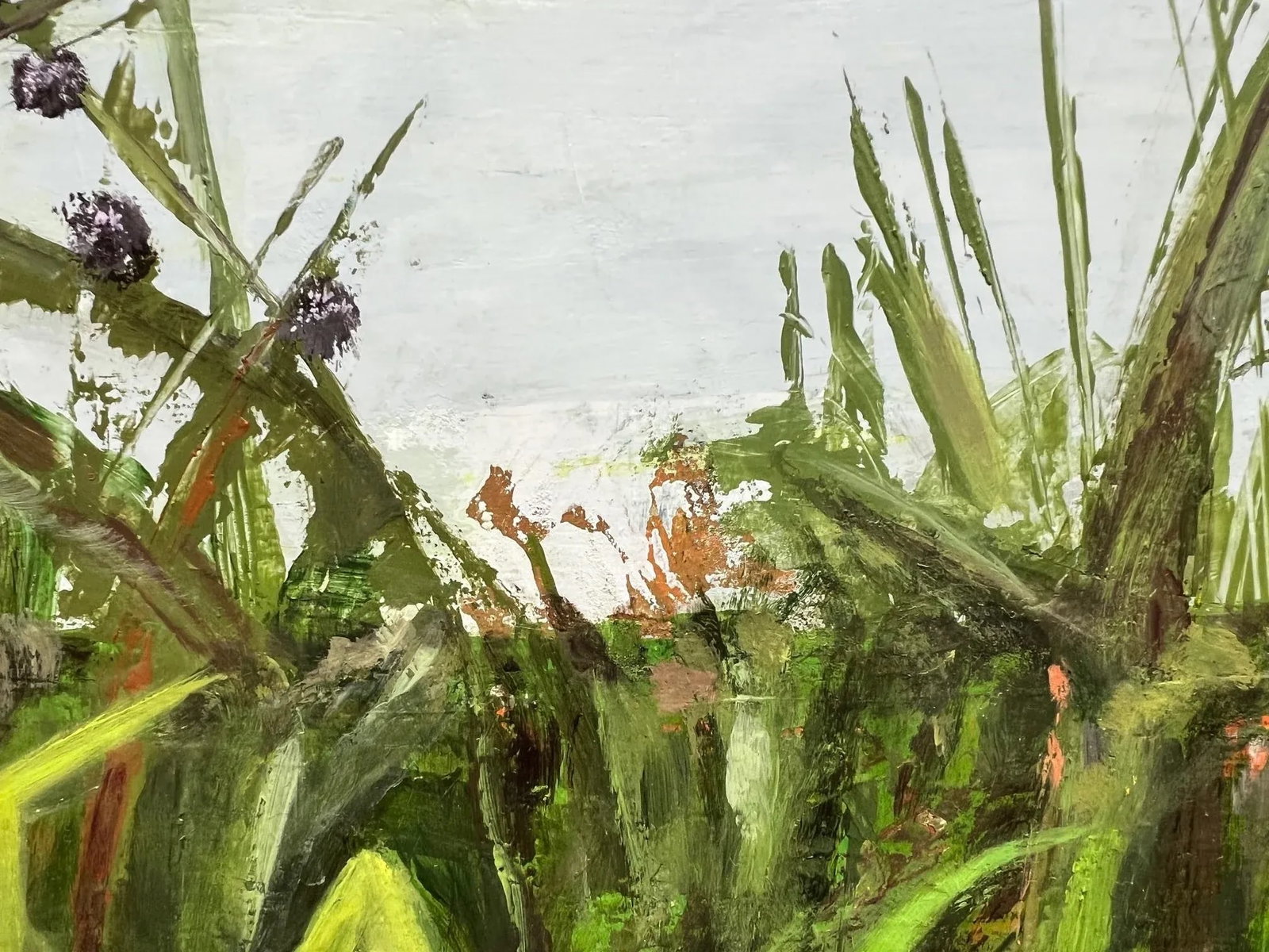 Silent Watch Contemporary Impressionist California Foliage Landscape in Green by Mill Valley Artis - 4