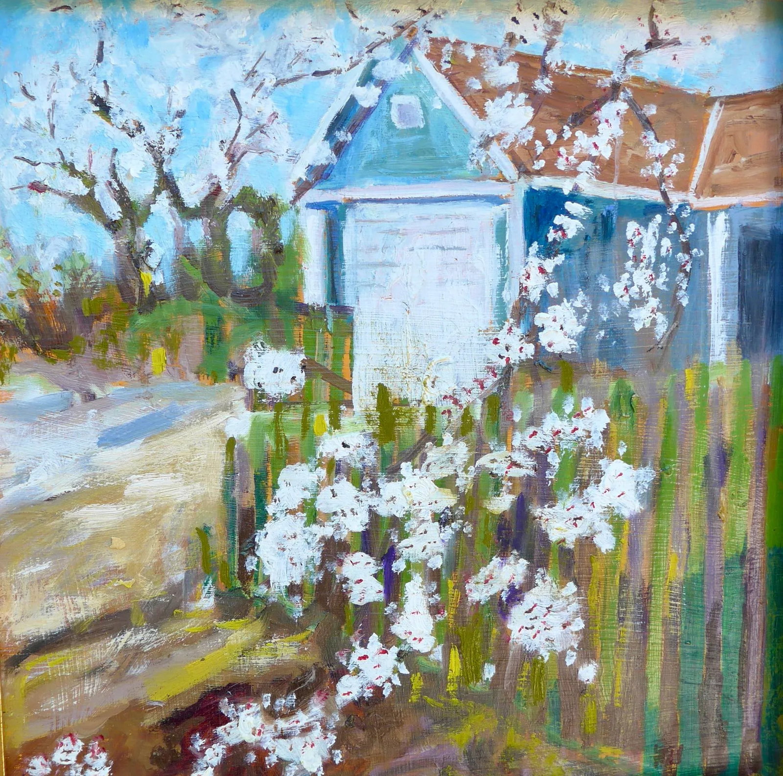 Impressionist Oil Painting "An American Home" - 3