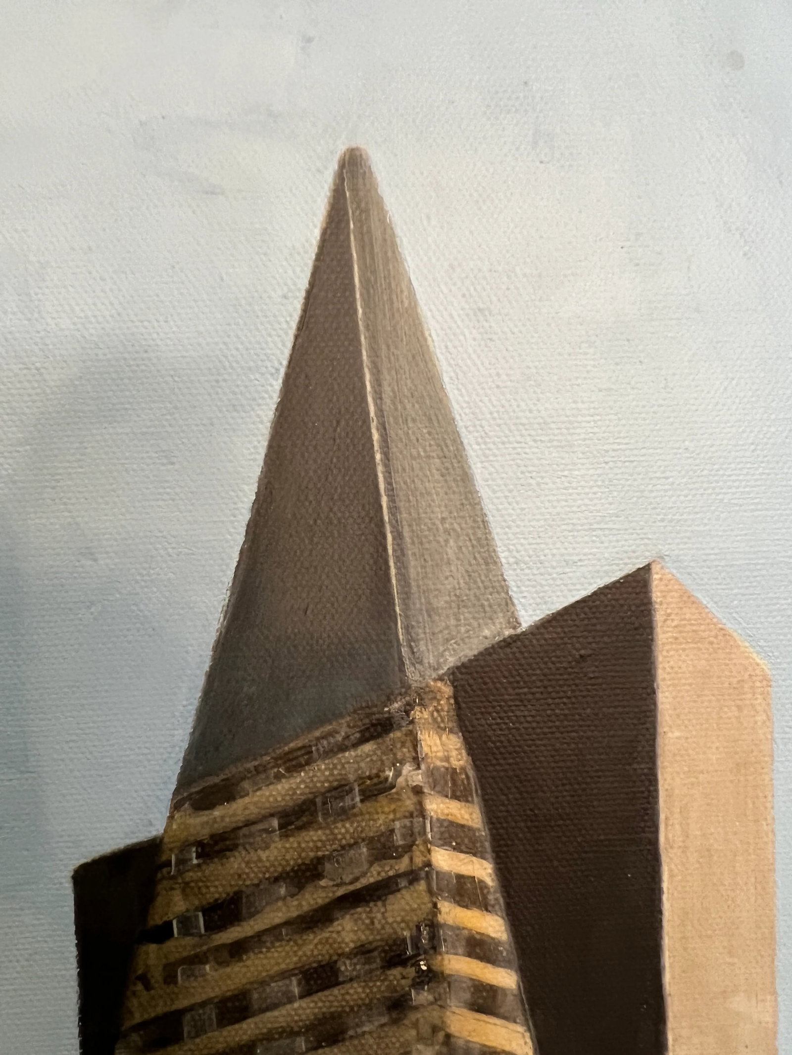 Nostalgia Transamerica Pyramid Contemporary Impressionist San Francisco Cityscape in Blue by Mill - 3