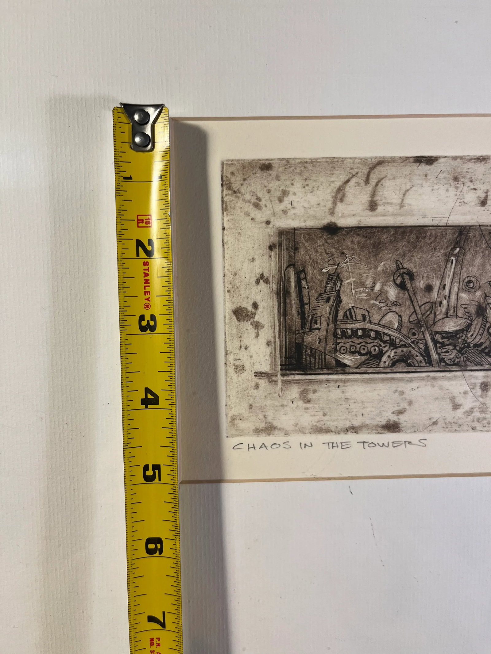 1999 Etching Chaos in the Towers Artist Proof Signed by the Artist, Framed - 8
