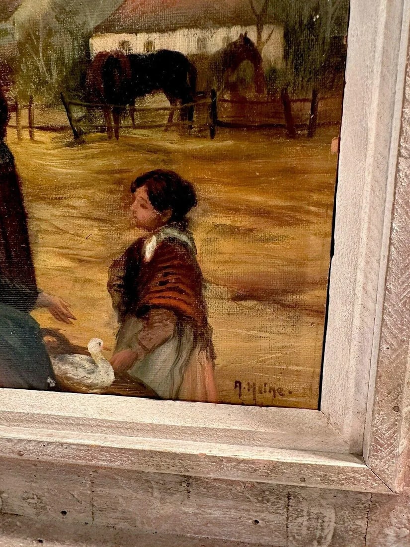 19th Century Austrian Oil Painting of Peasant Women in the Countryside - 10