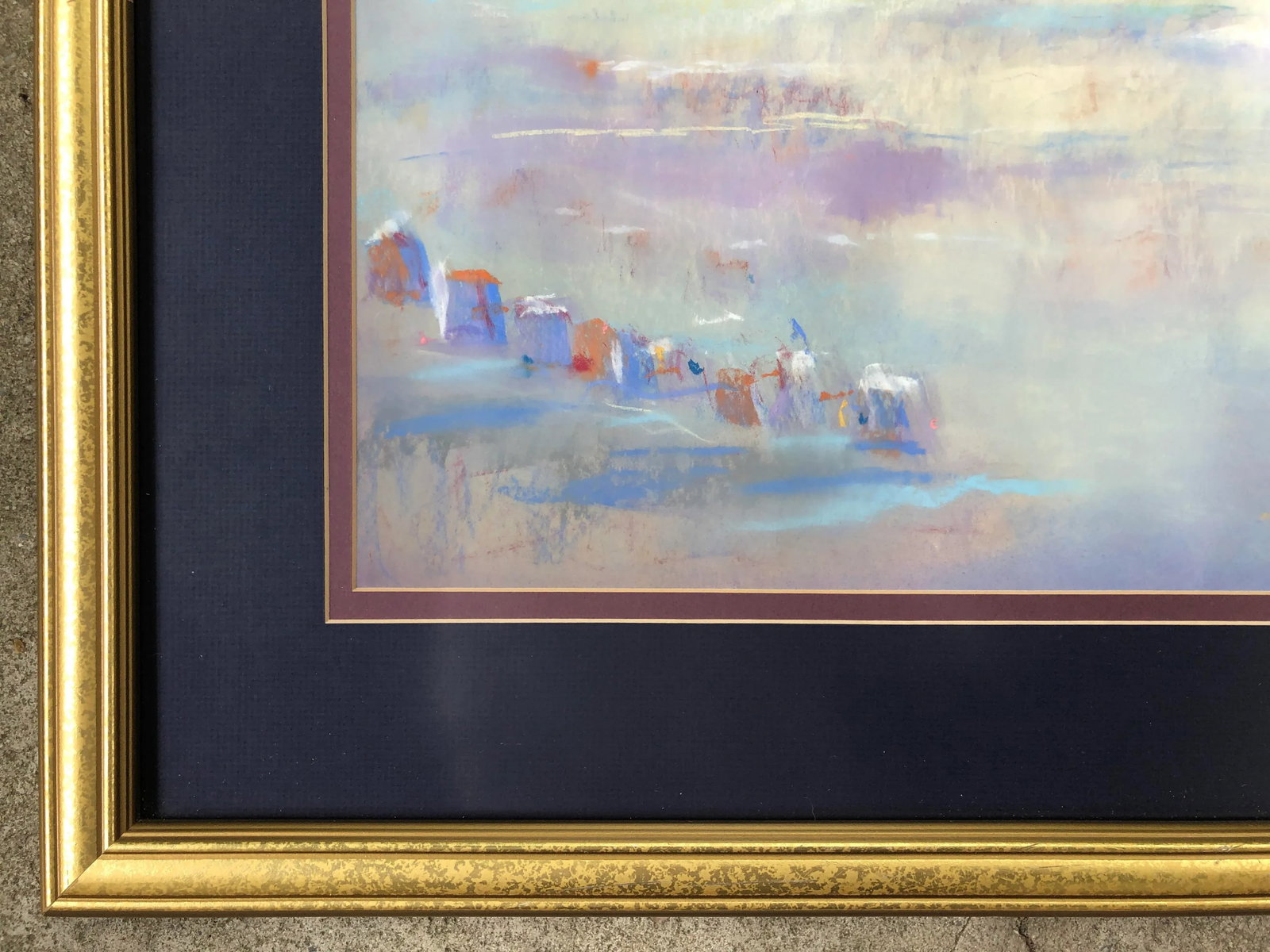 1990s Abstract Landscape Pastel Drawing - 6