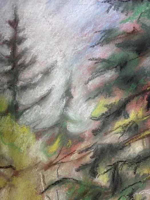 Original Pastel Landscape Drawing by Kathleen Ney - 2