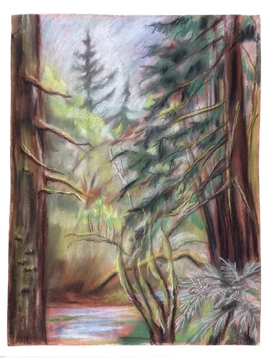 Original Pastel Landscape Drawing by Kathleen Ney - 3