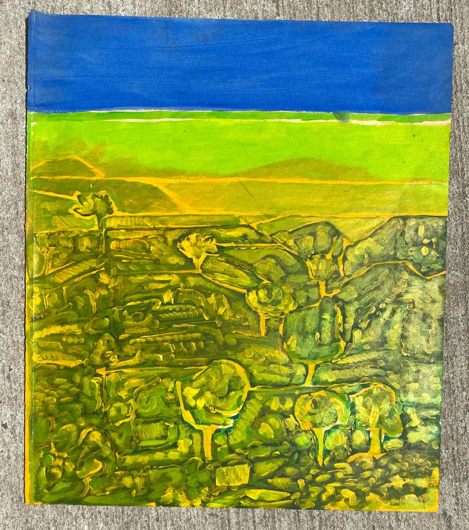 1960s Larry Connatser Modern Landscape Painting - 2