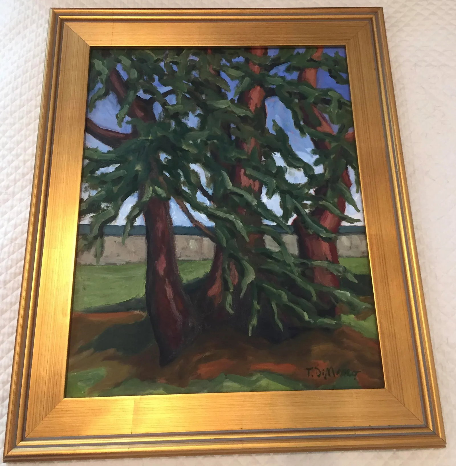 Evergreen Contemporary Framed Landscape Oil Painting by Teresa DiMarco - 2