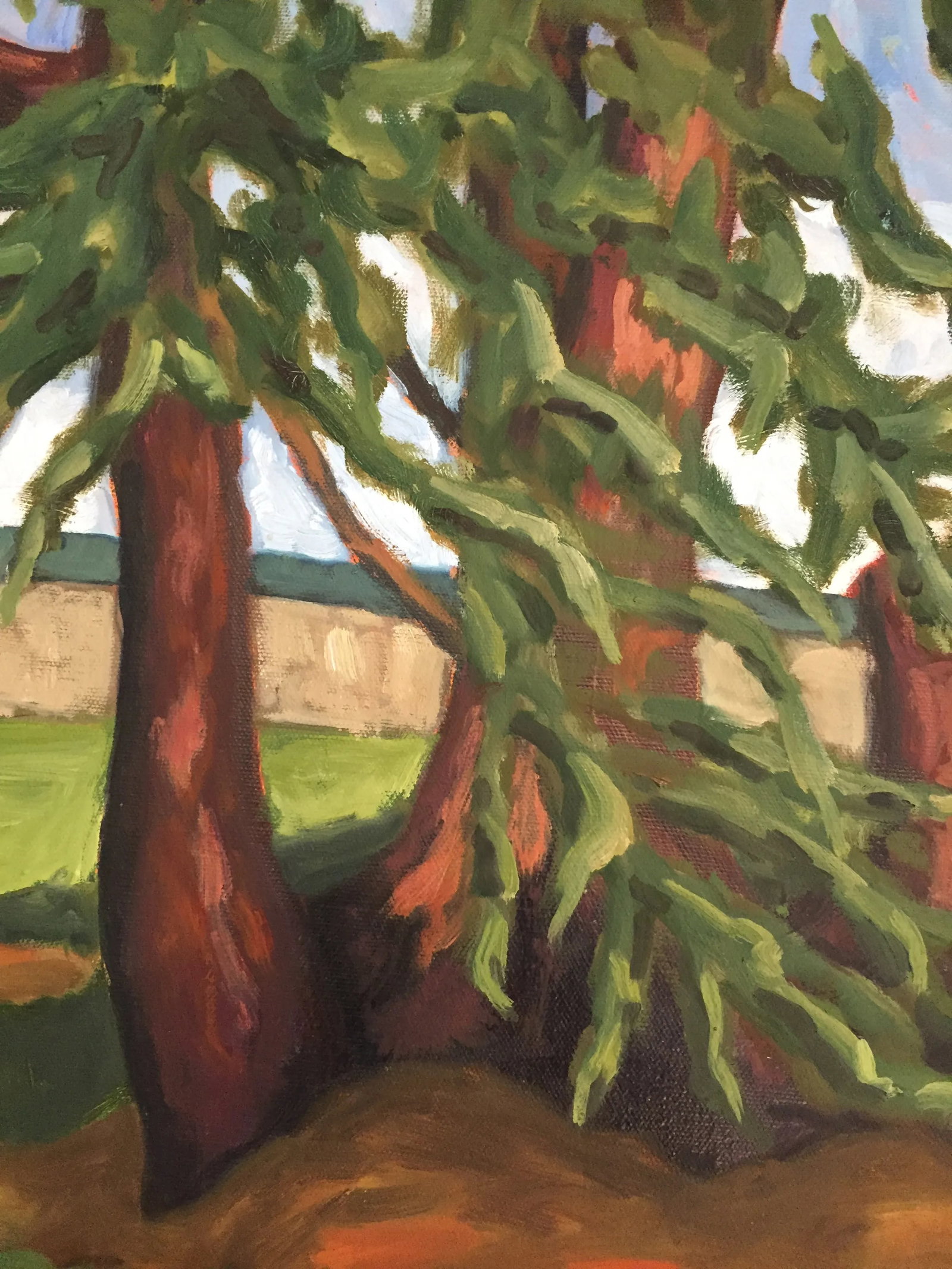 Evergreen Contemporary Framed Landscape Oil Painting by Teresa DiMarco - 3