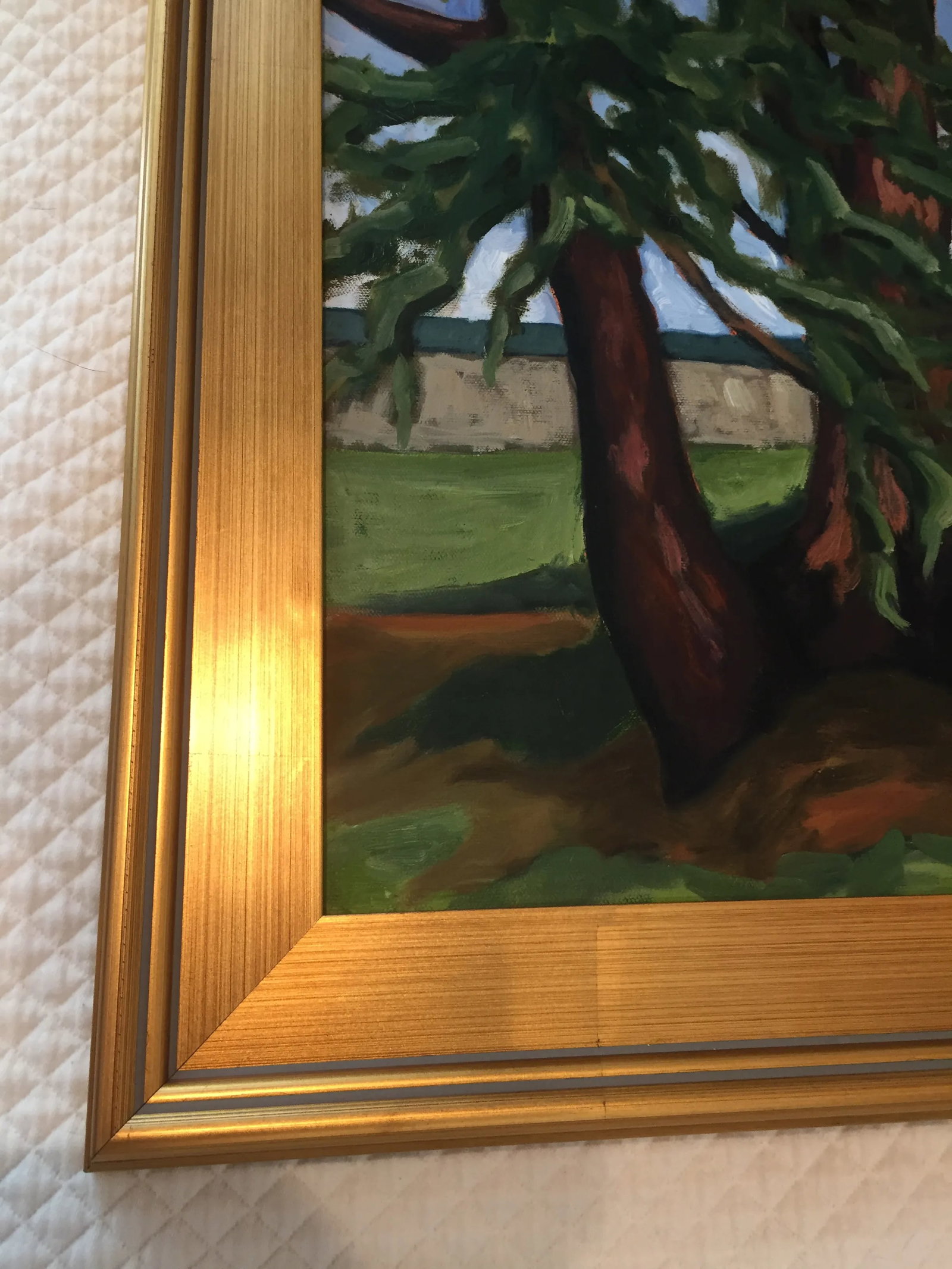 Evergreen Contemporary Framed Landscape Oil Painting by Teresa DiMarco - 4