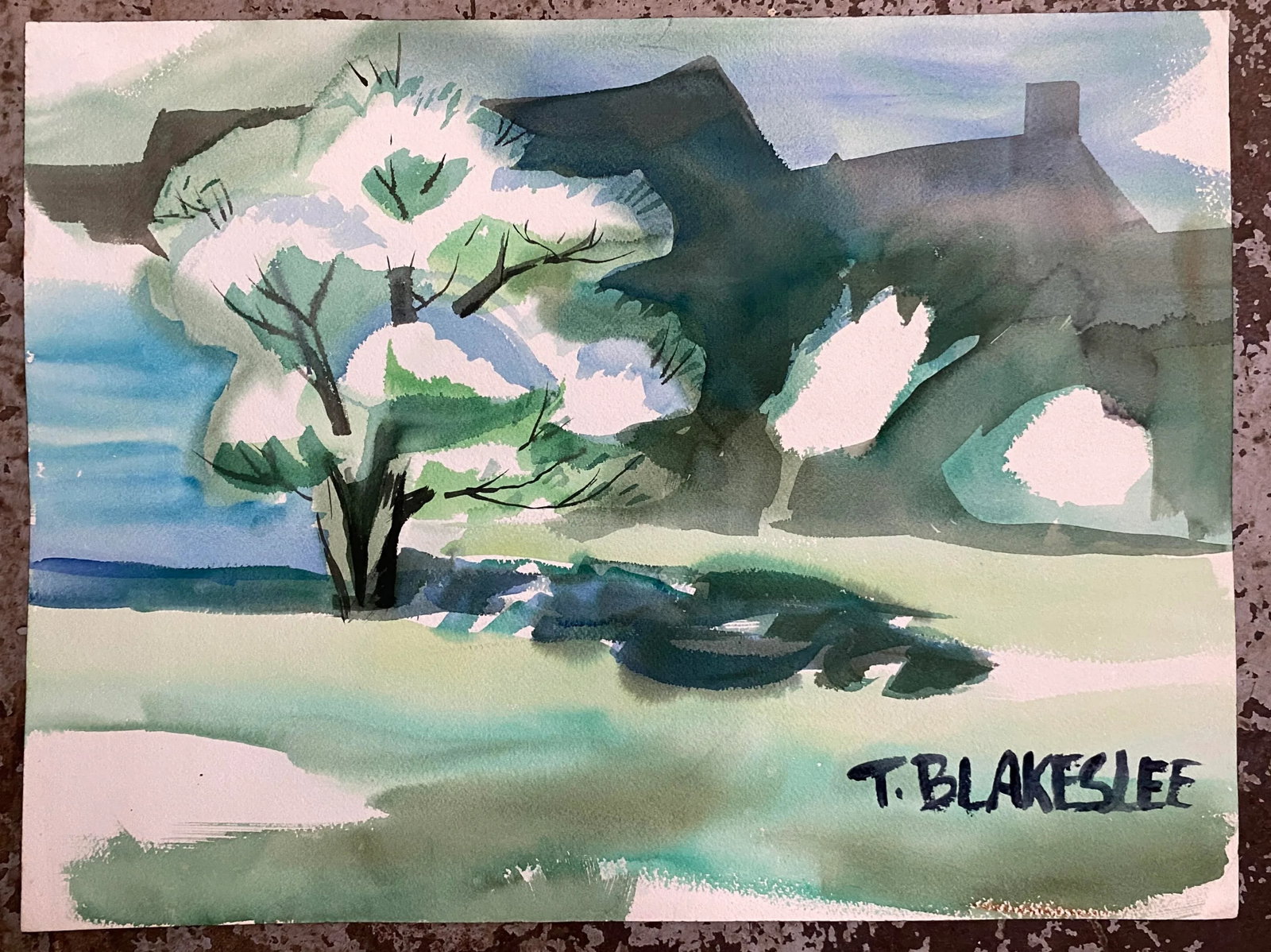 1960s Tina Blakeslee Spring Landscape Painting - 2