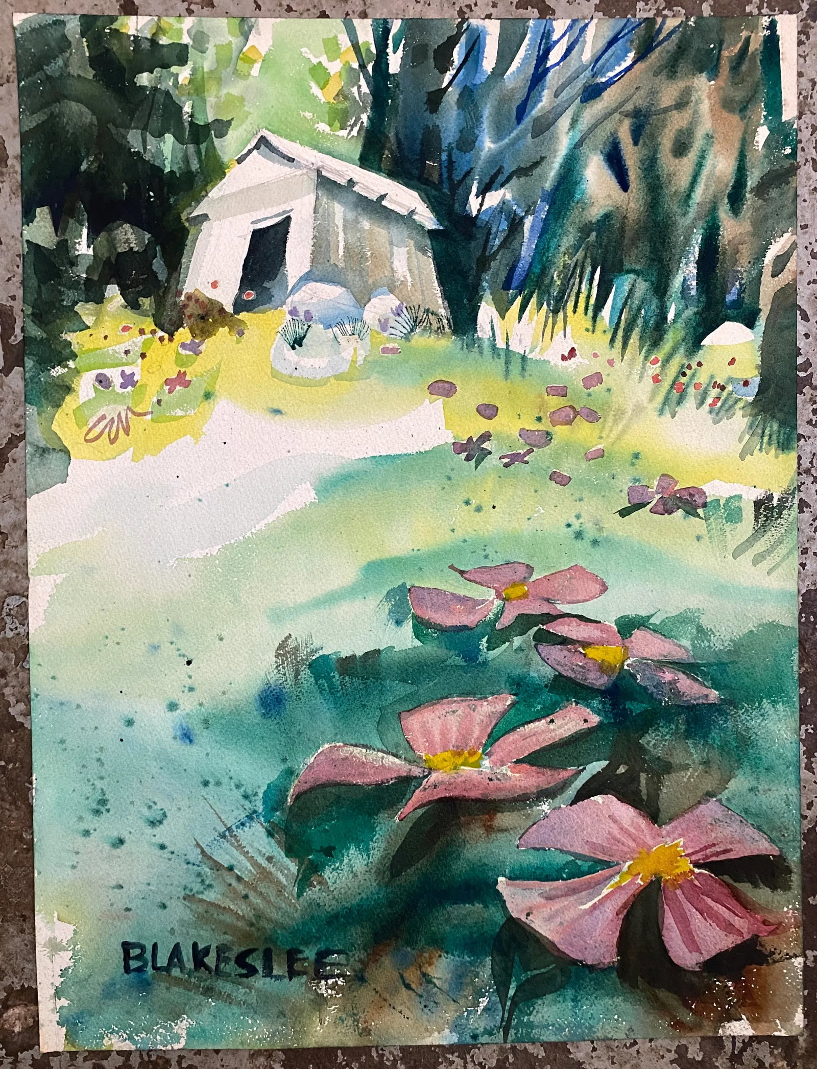 1960s Tina Blakeslee Forest Landscape Painting - 2