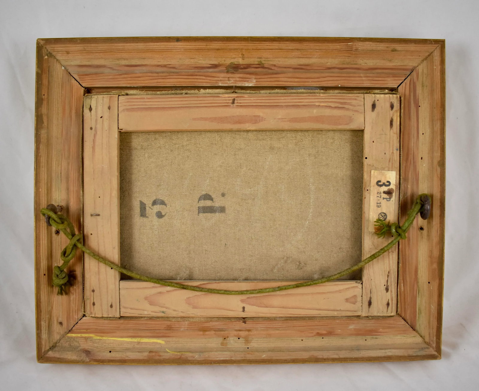 French Landscape Oil on Linen in Gold Leaf Frame, Signed & Dated 1919 - 10