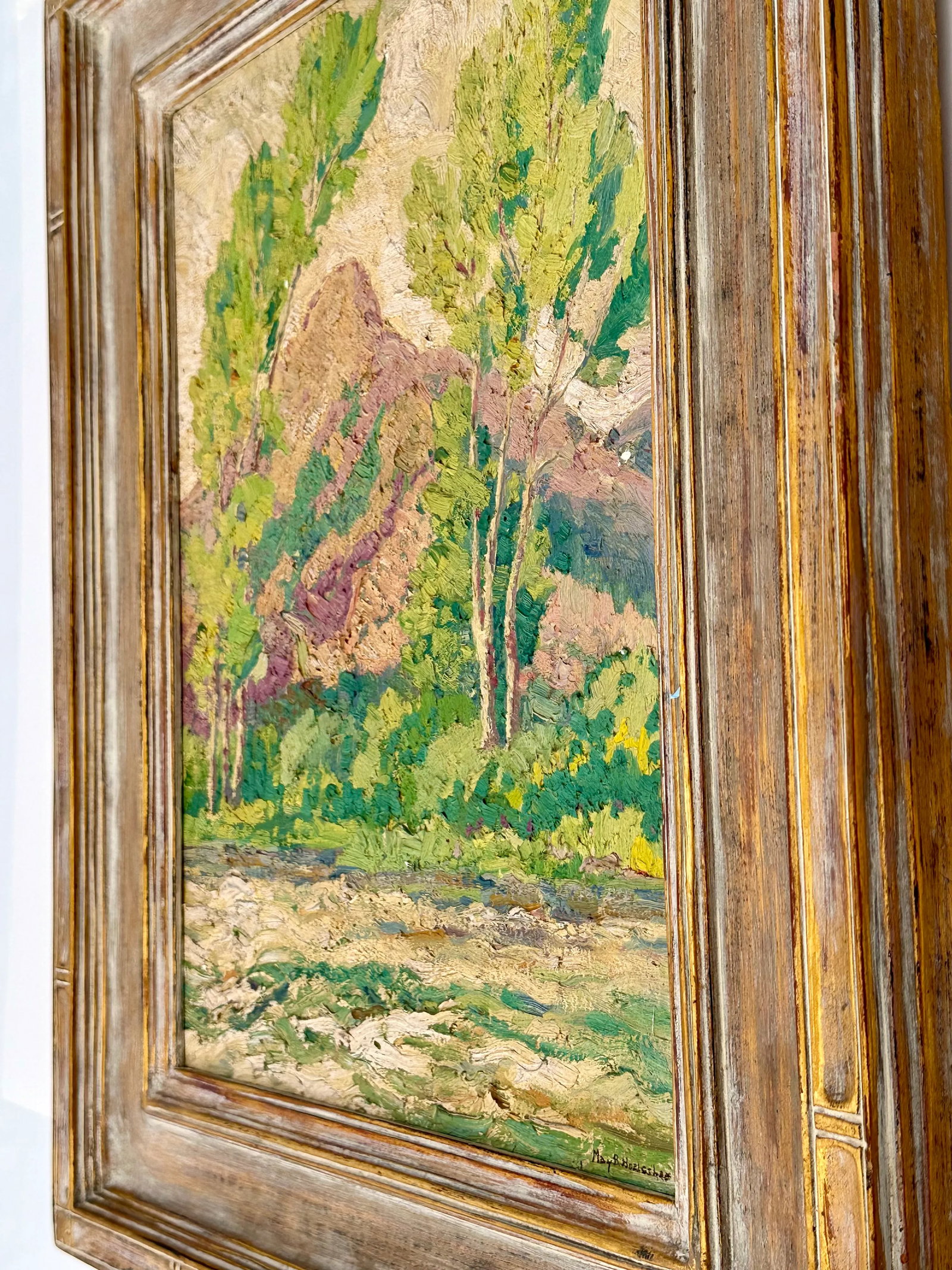 1920's Estes Park Colorado Oil Painting of Long Peak by May B. Hoelscher - 4