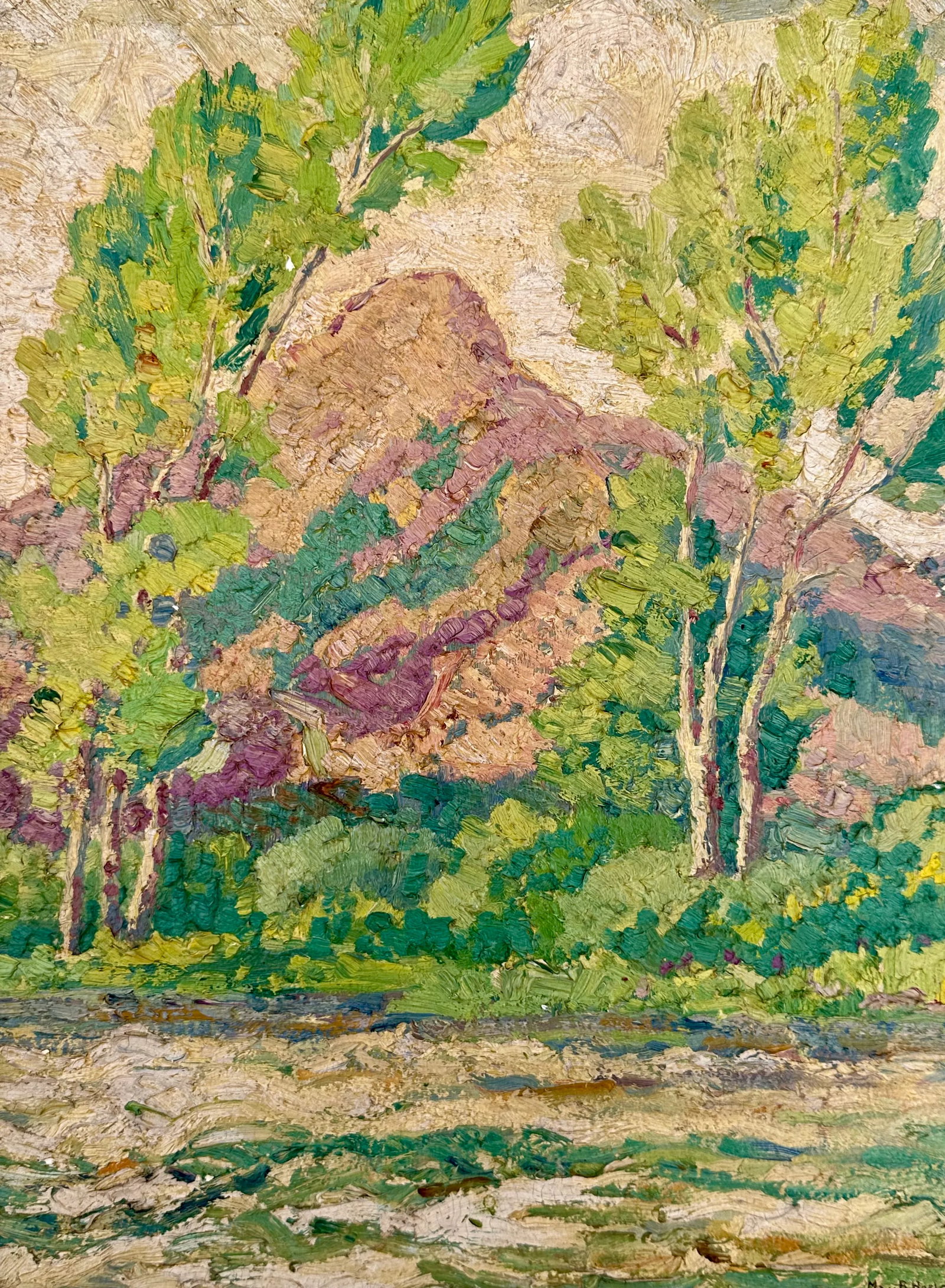 1920's Estes Park Colorado Oil Painting of Long Peak by May B. Hoelscher - 5