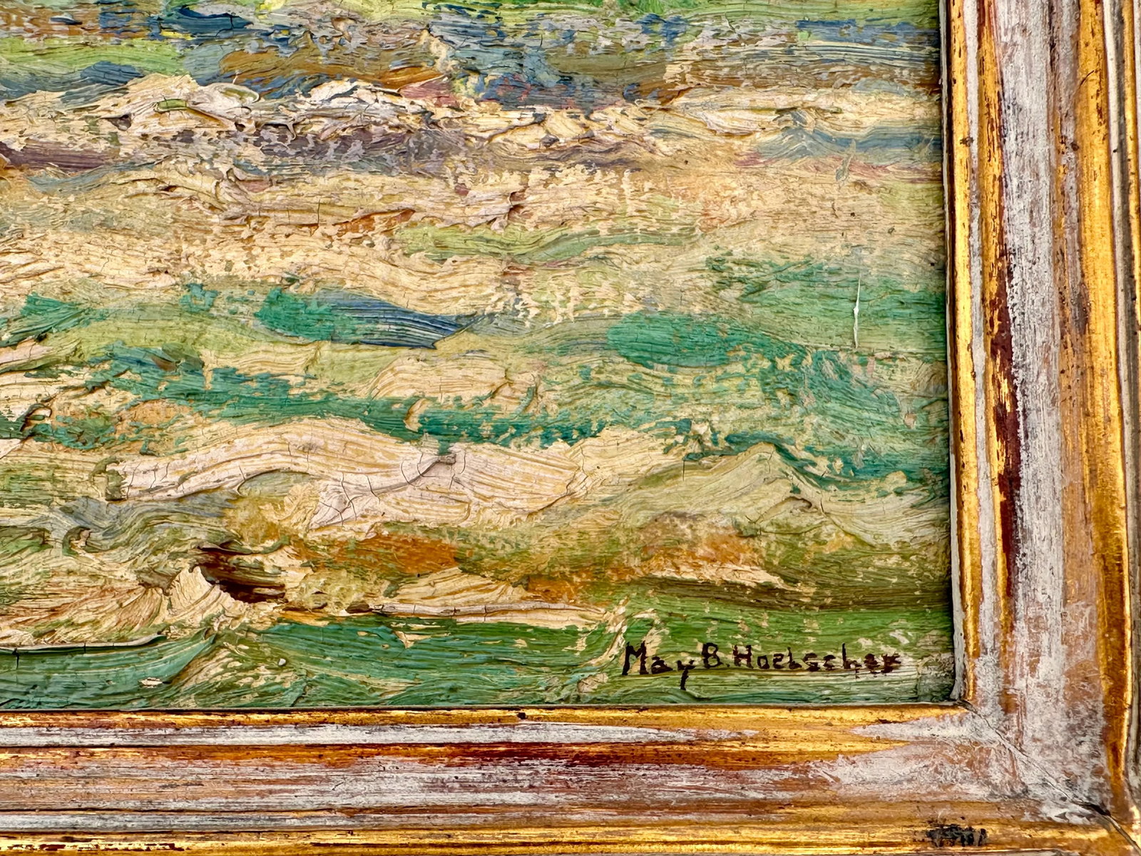 1920's Estes Park Colorado Oil Painting of Long Peak by May B. Hoelscher - 6