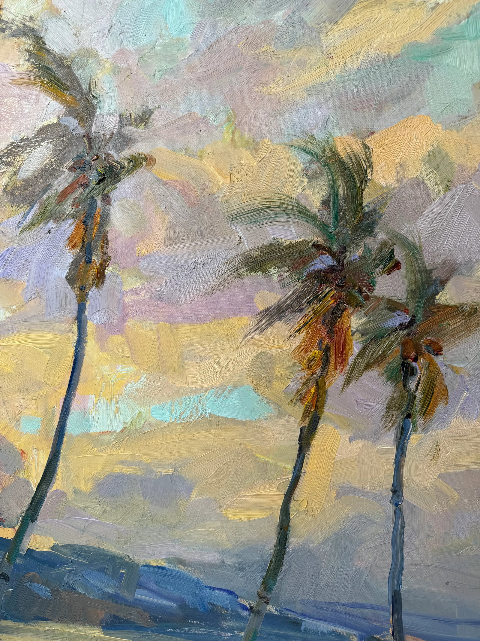 Costa Rica Palms Contemporary Coastal Painting by James P. Kerr - 2