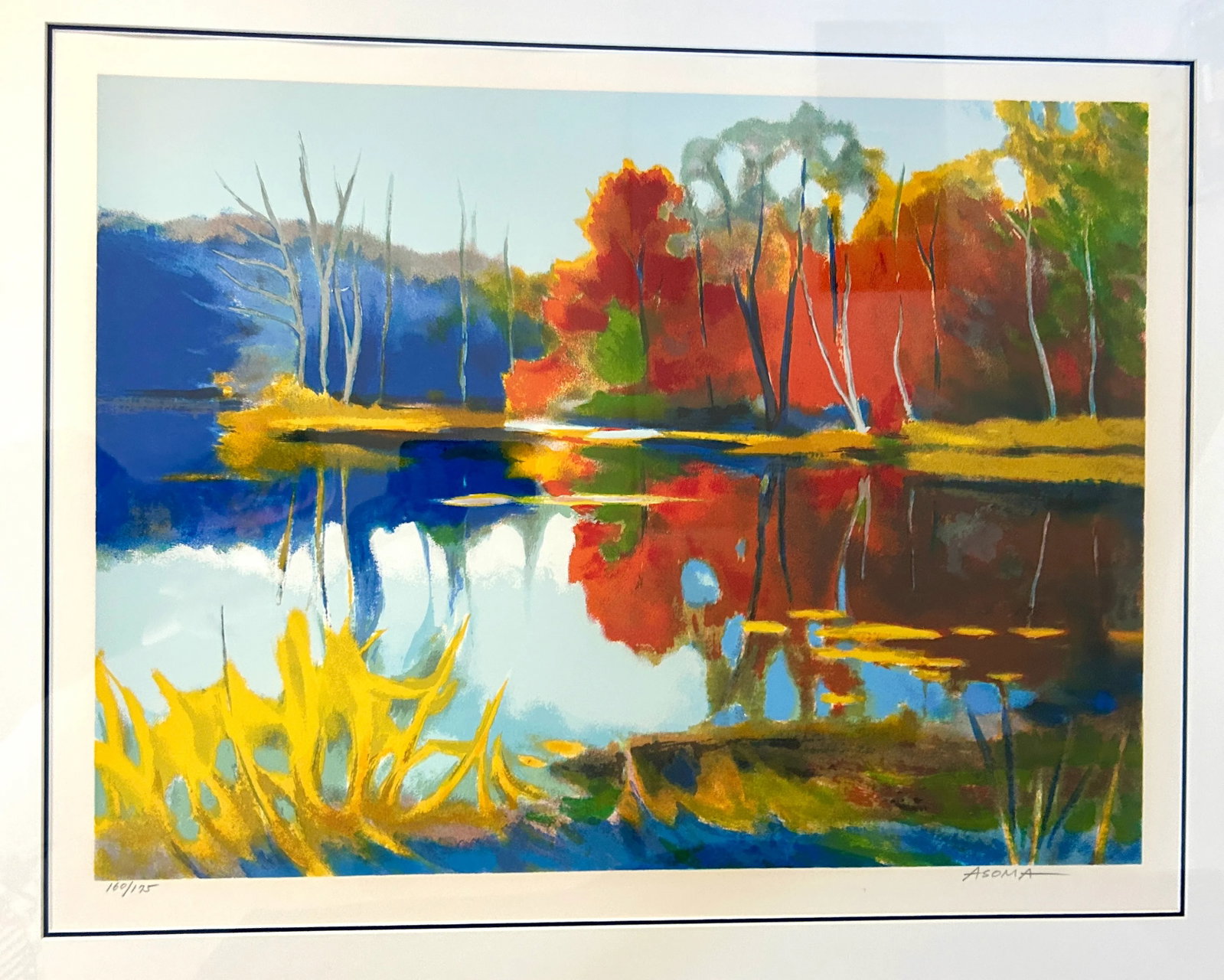 1990s Original Signed Tadashi Asoma "Afternoon Reflections" Screenprint, Ed. 132/175, Framed - 10