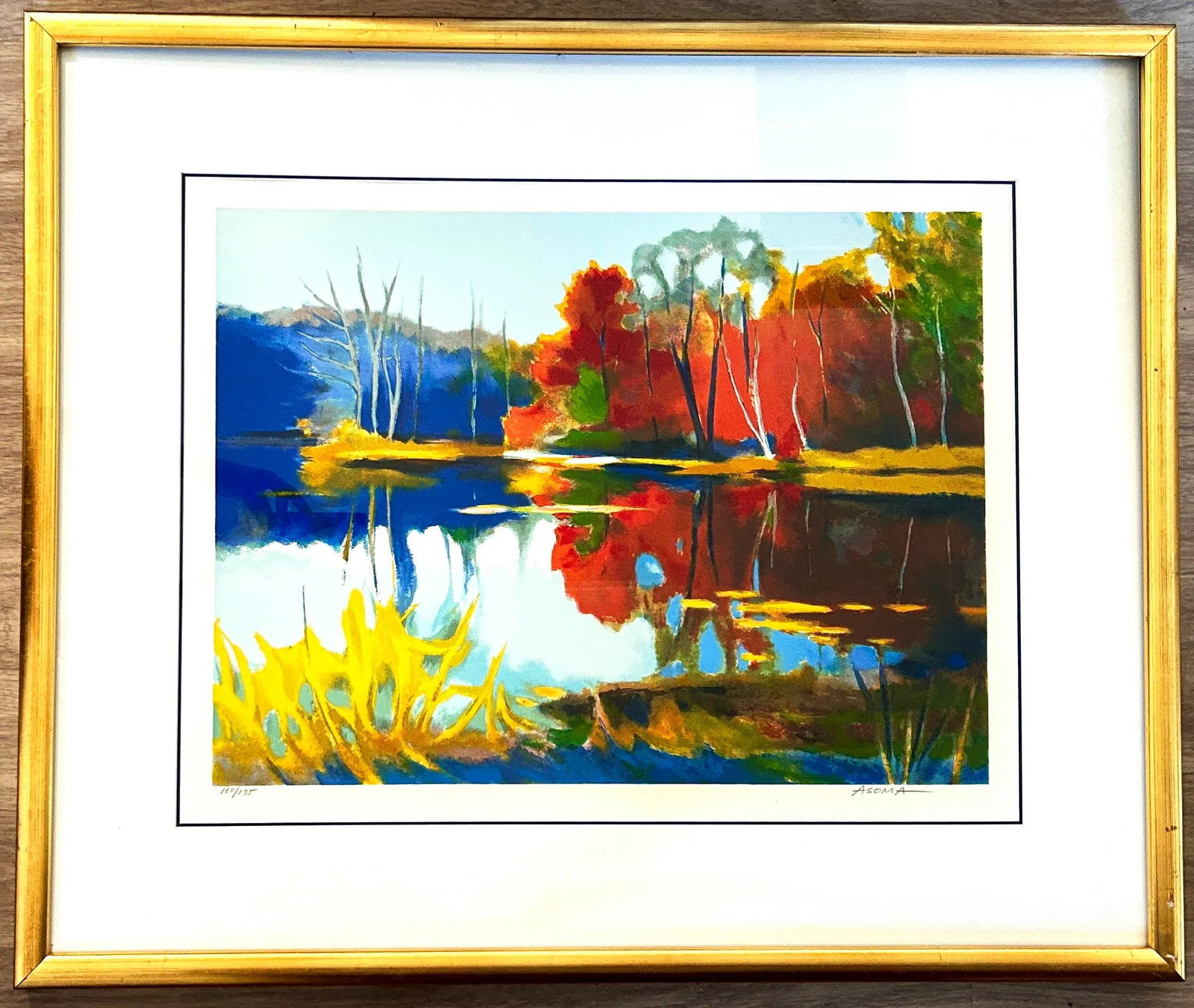1990s Original Signed Tadashi Asoma "Afternoon Reflections" Screenprint, Ed. 132/175, Framed - 8