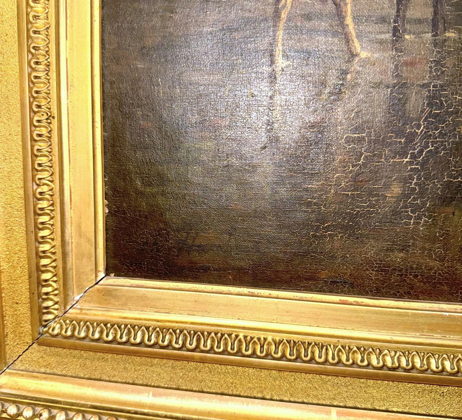 19th Century Swiss Pastoral Cow Painting Signed Charles Humbert in Frame - 4