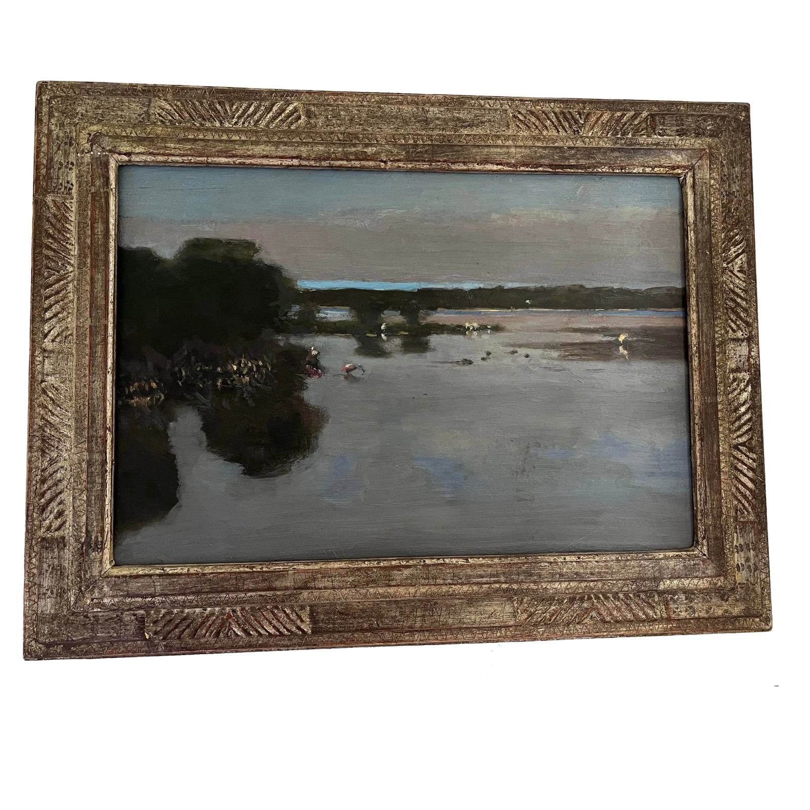 1980s Mangrove Study Original Oil Painting on Board by e.m. Senega, Landscape of Captivated Island,: A lovely painting of Captiva Island, FL. Mangrove Study. Oil on board and framed beautifully. Original and in original condition . Private ownership for 25 years. Also have a book that shows the paint