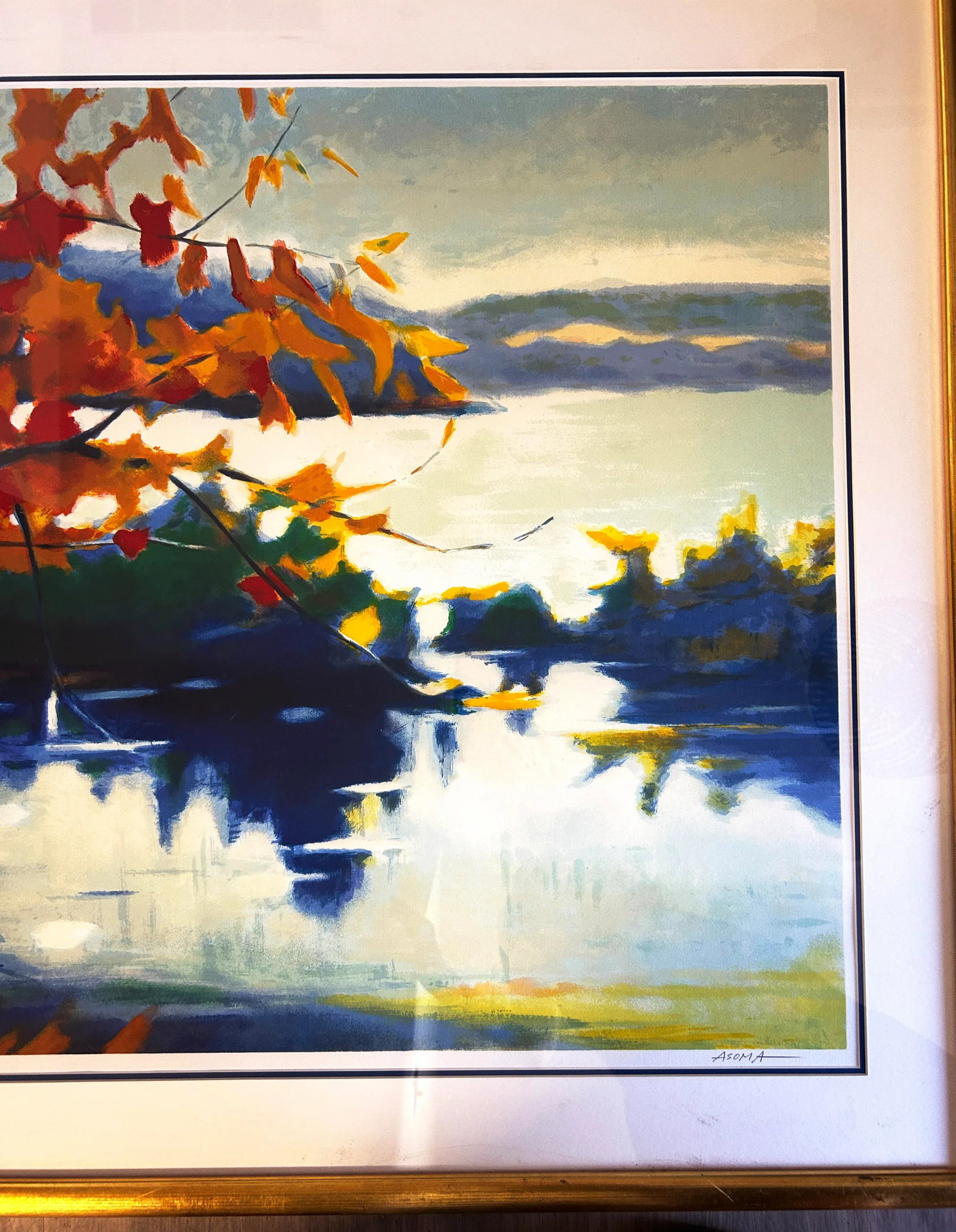1990s Original Signed 48" Tadashi Asoma "Trace of Autumn" Screenprint Ed. 168/175, Framed - 10