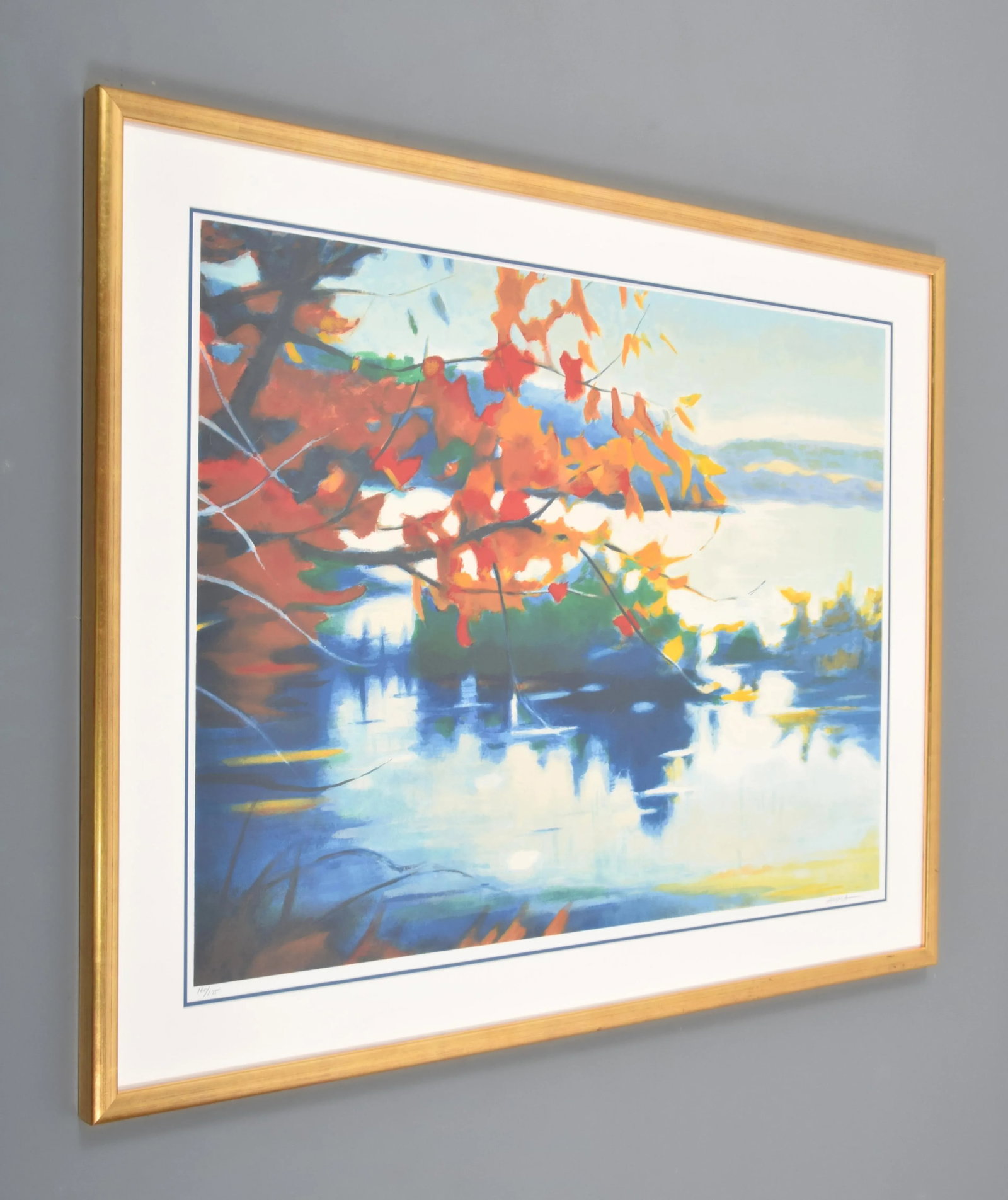 1990s Original Signed 48" Tadashi Asoma "Trace of Autumn" Screenprint Ed. 168/175, Framed - 4
