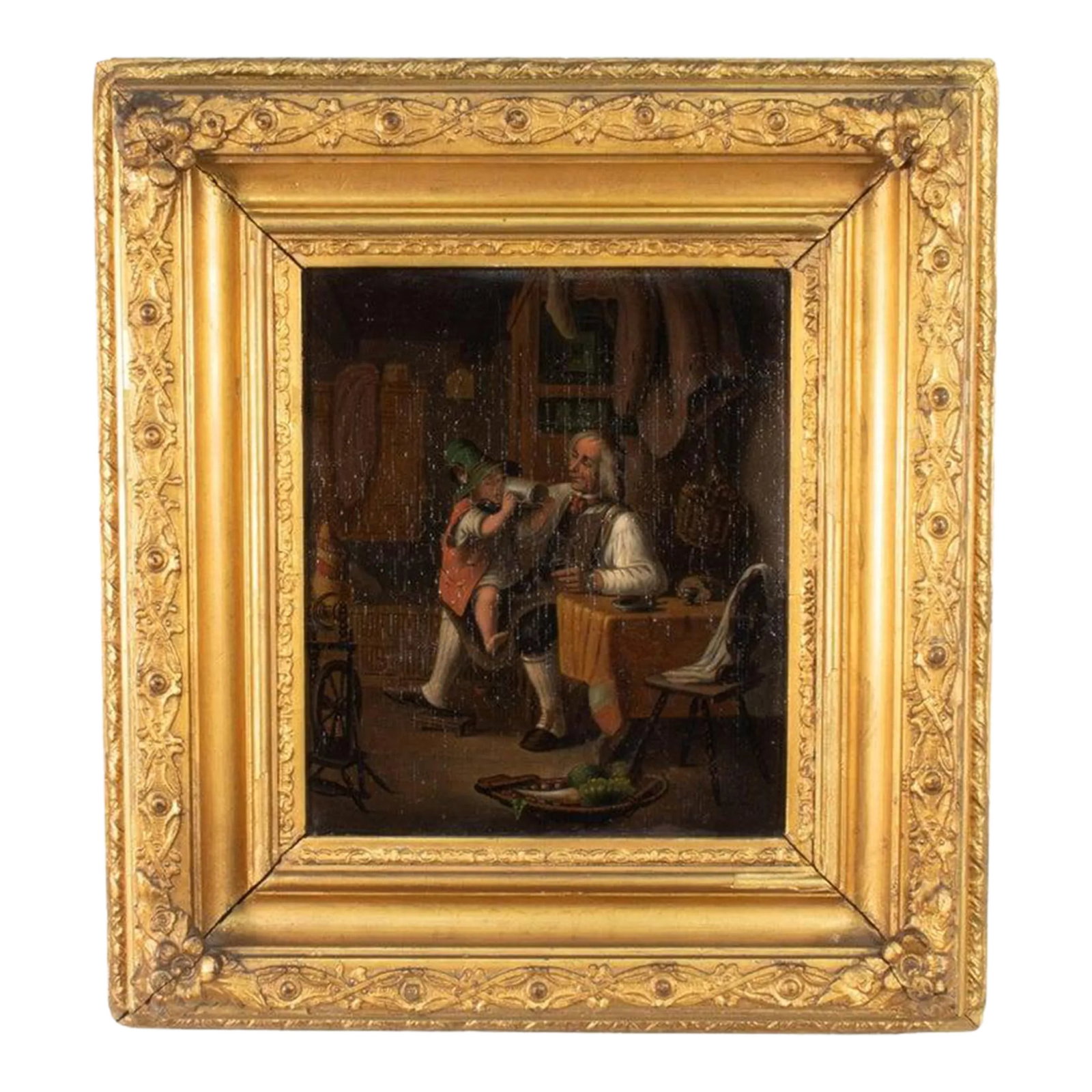 19th Century European Oil on Canvas "My Grandfather the Tailor" (1 of 12)