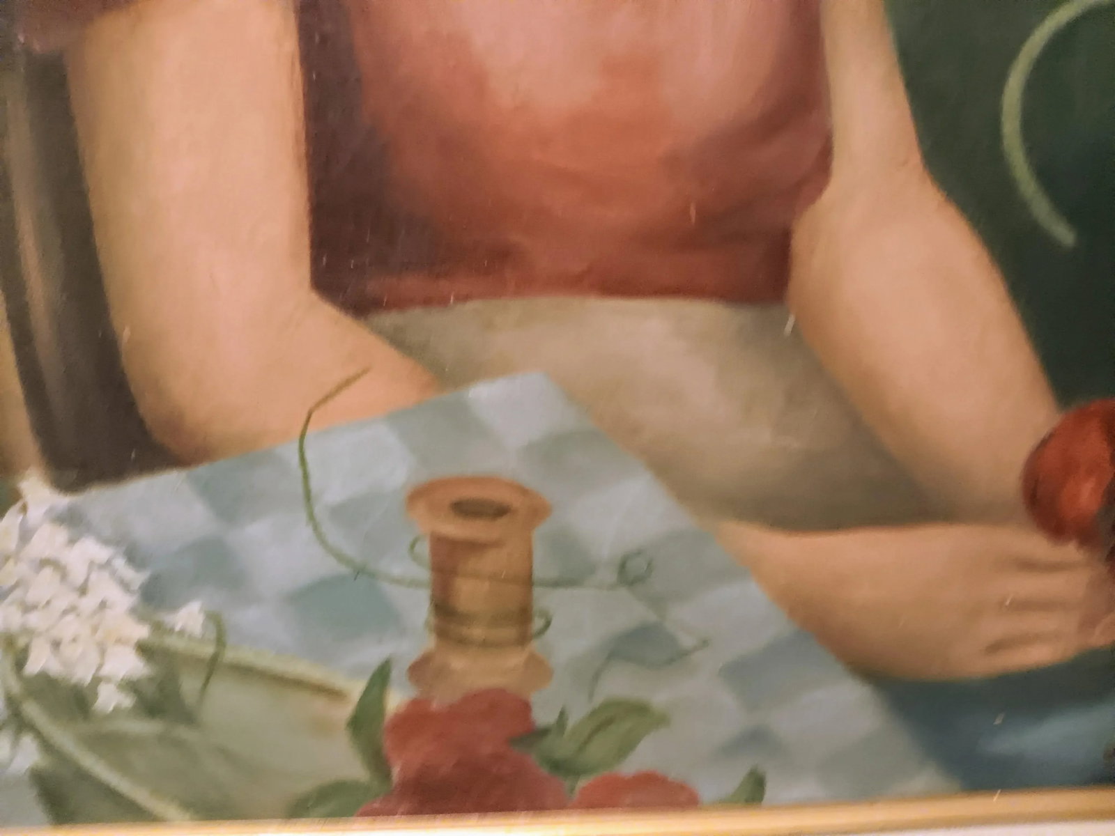 Mid 20th Century The Blind Florist, Original Oil on Canvas Painting by Noted Artist Jessie Larson, F - 5