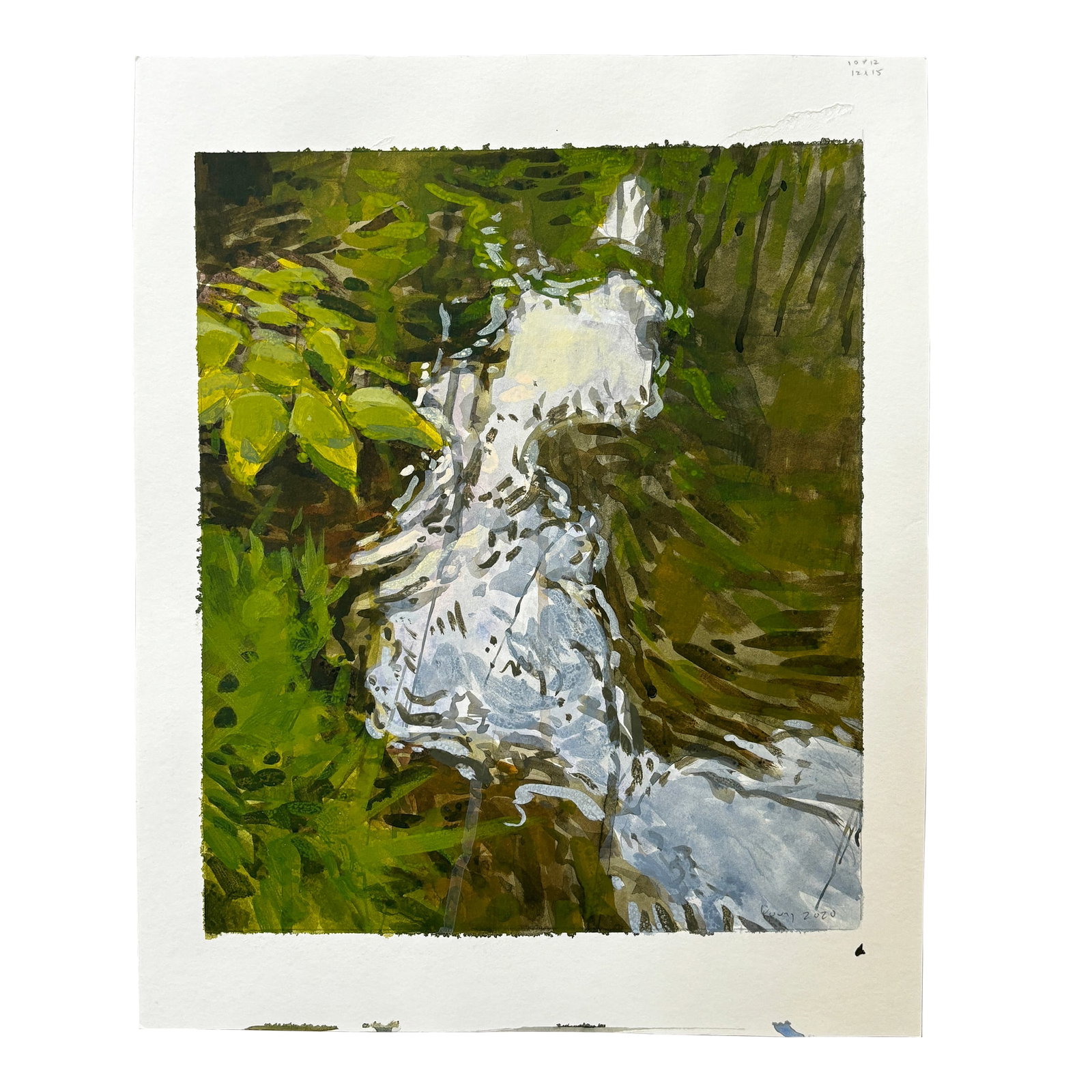 Impressionist Painting, Moving Water: Acrylic on heavy archival watercolor paper. Paper measure 12x15 inches. An inch is allowed for framing. Piece ships unframed. Condition: Imperfections: No Imperfections Origin: United States