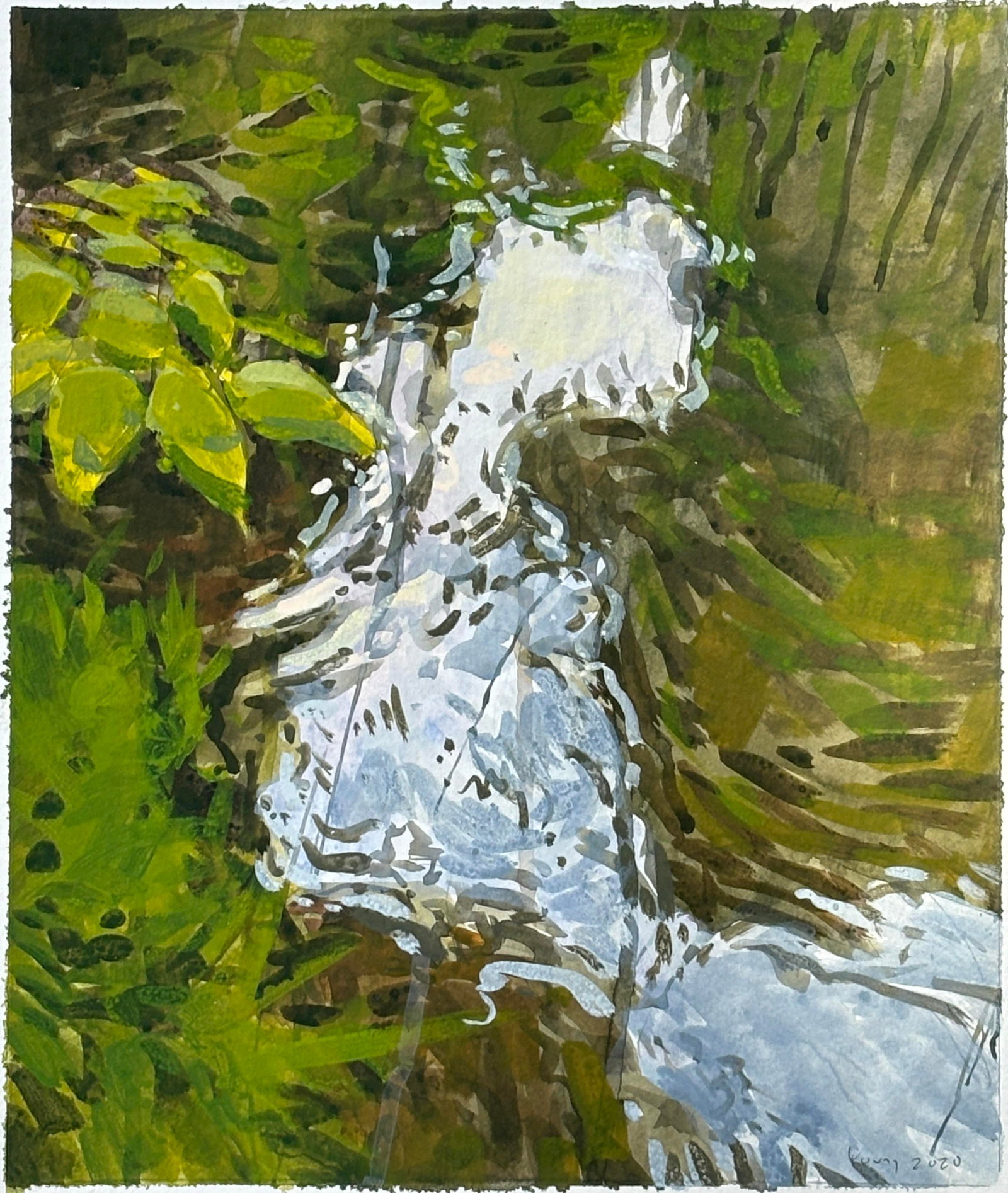 Impressionist Painting, Moving Water - 3