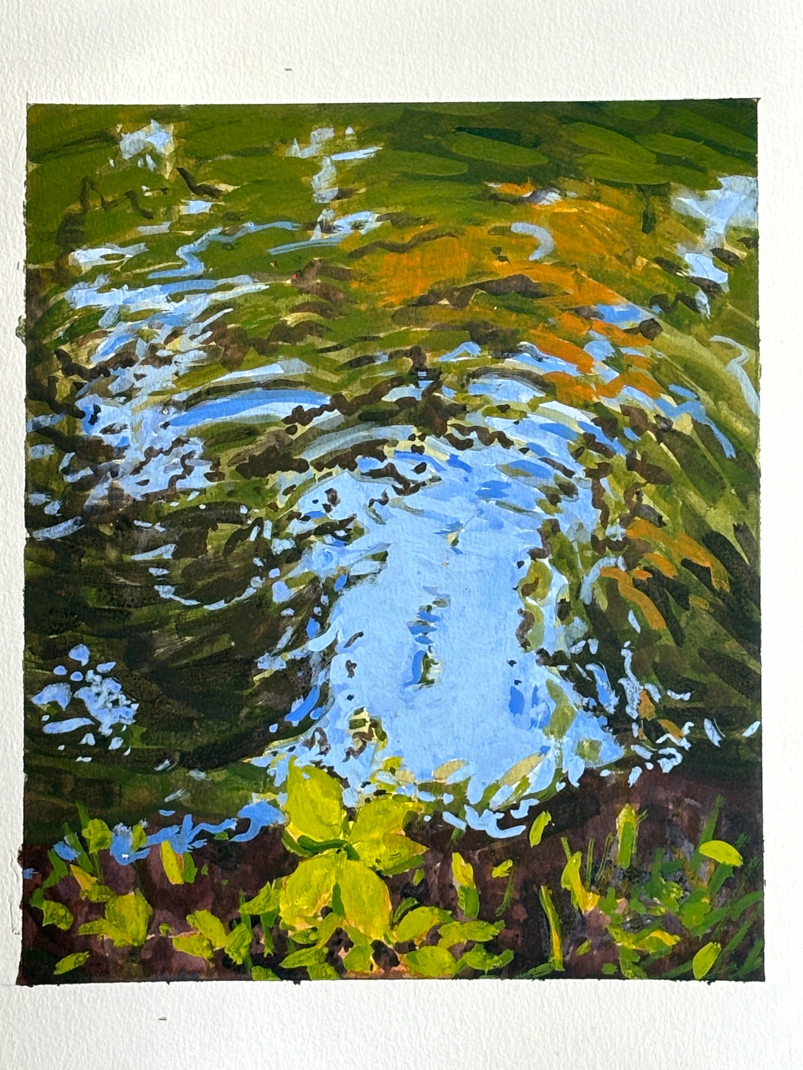 Impressionist Painting, Moving Water - 2