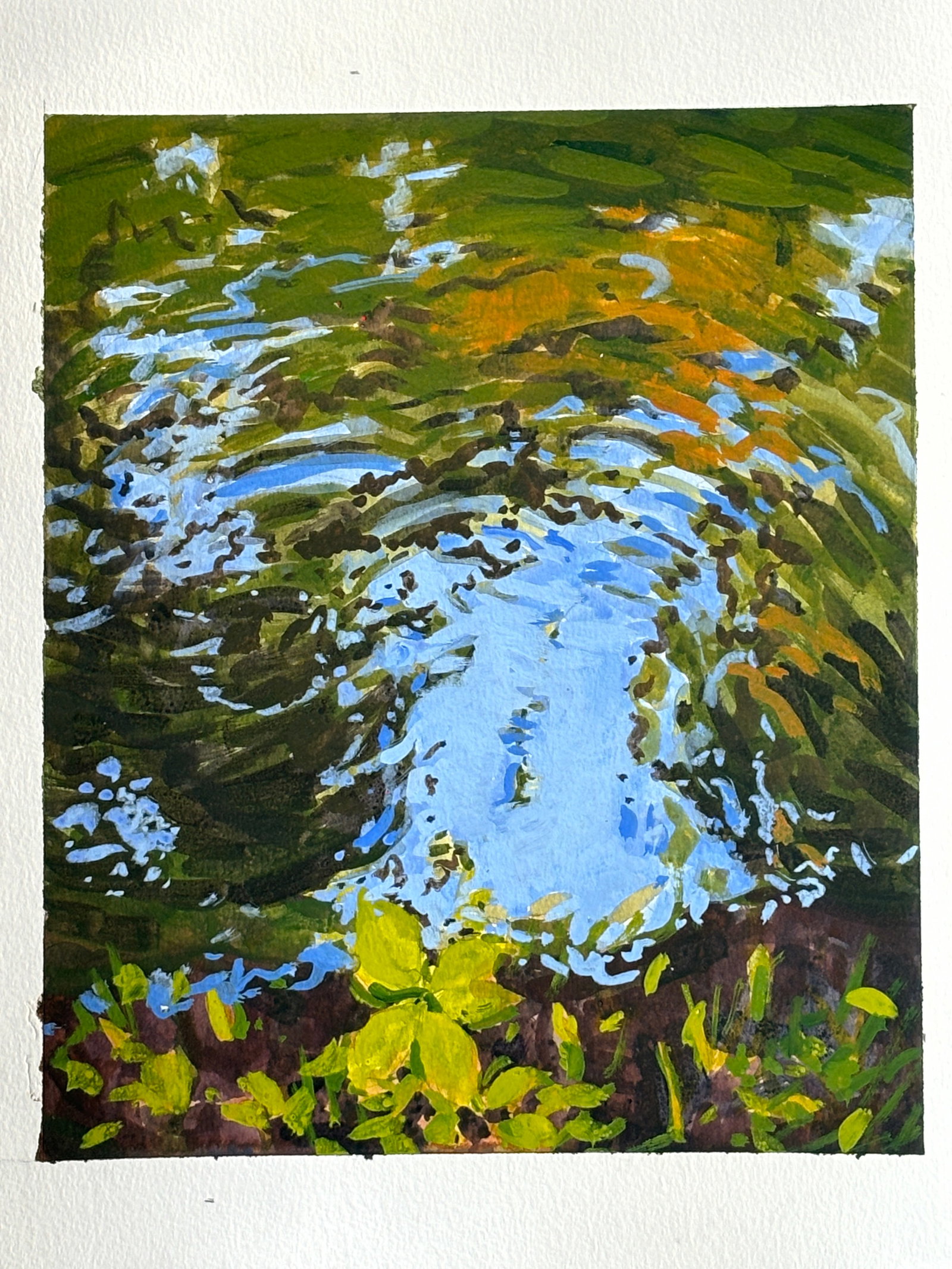 Impressionist Painting, Moving Water - 3