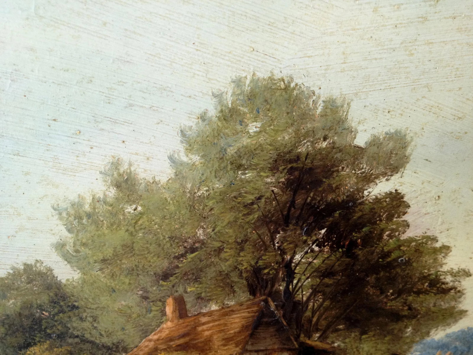 1930s English Impressionist Landscape Painting, Cottage by River - 10