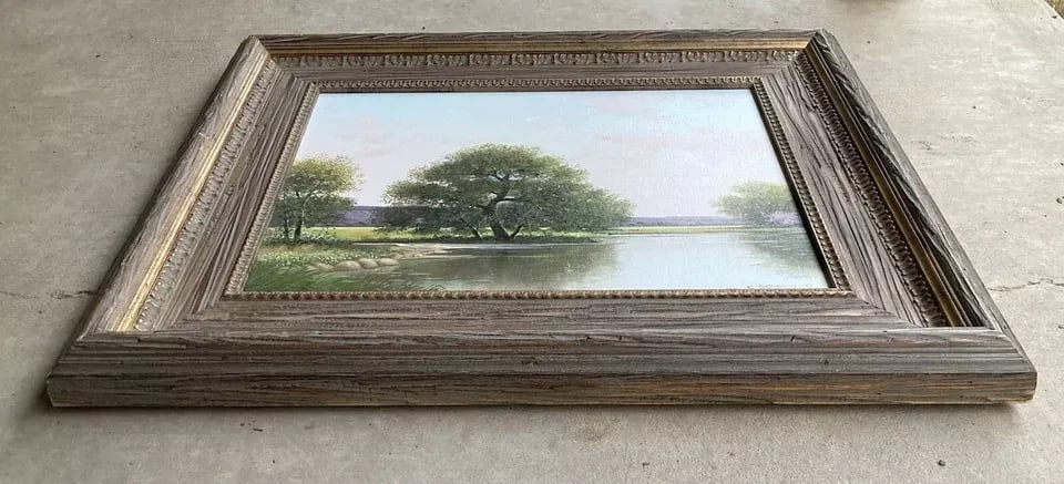 1970s Charles Summey Original Landscape Oil Painting on Canvas, Framed - 7