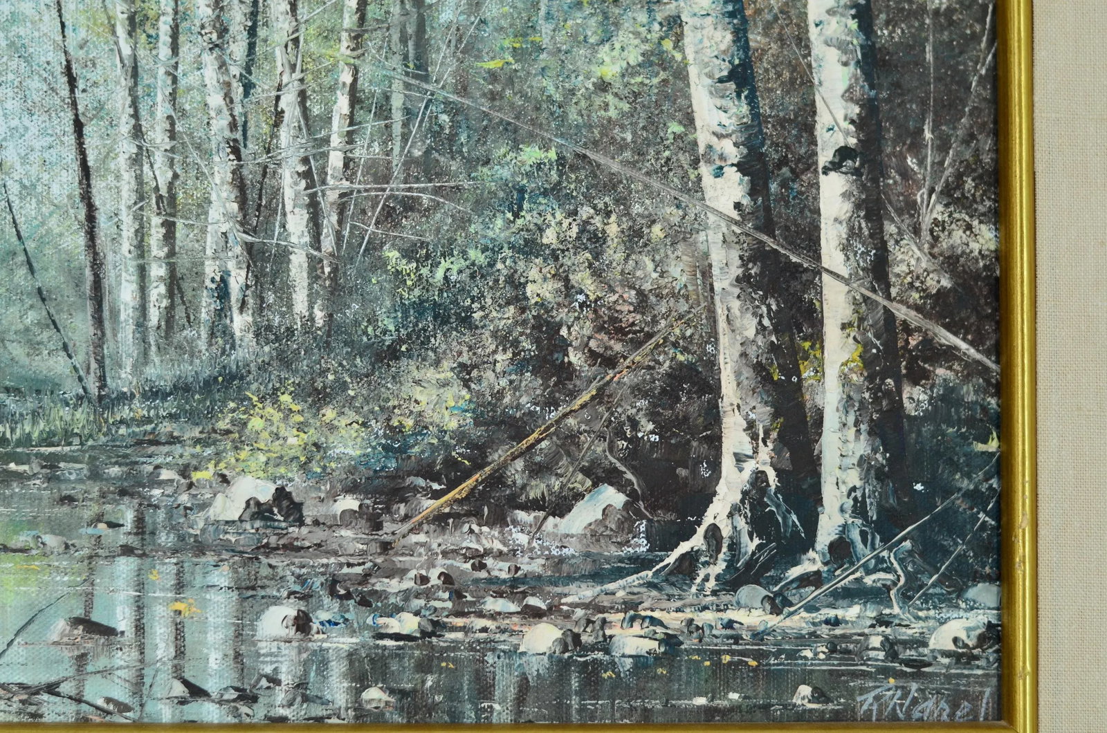 Signed: R. Hazel Landscape of Mill Creek, Ca Original Oil on Canvas Painting - 10