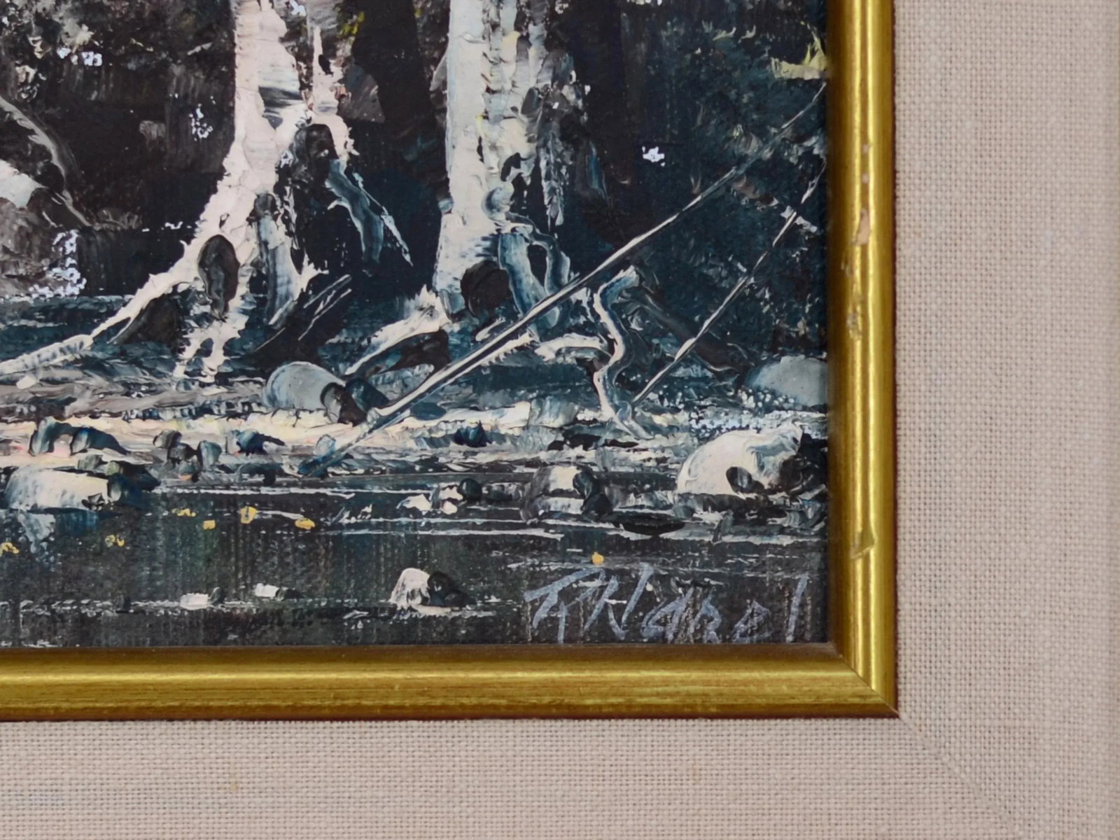 Signed: R. Hazel Landscape of Mill Creek, Ca Original Oil on Canvas Painting - 11