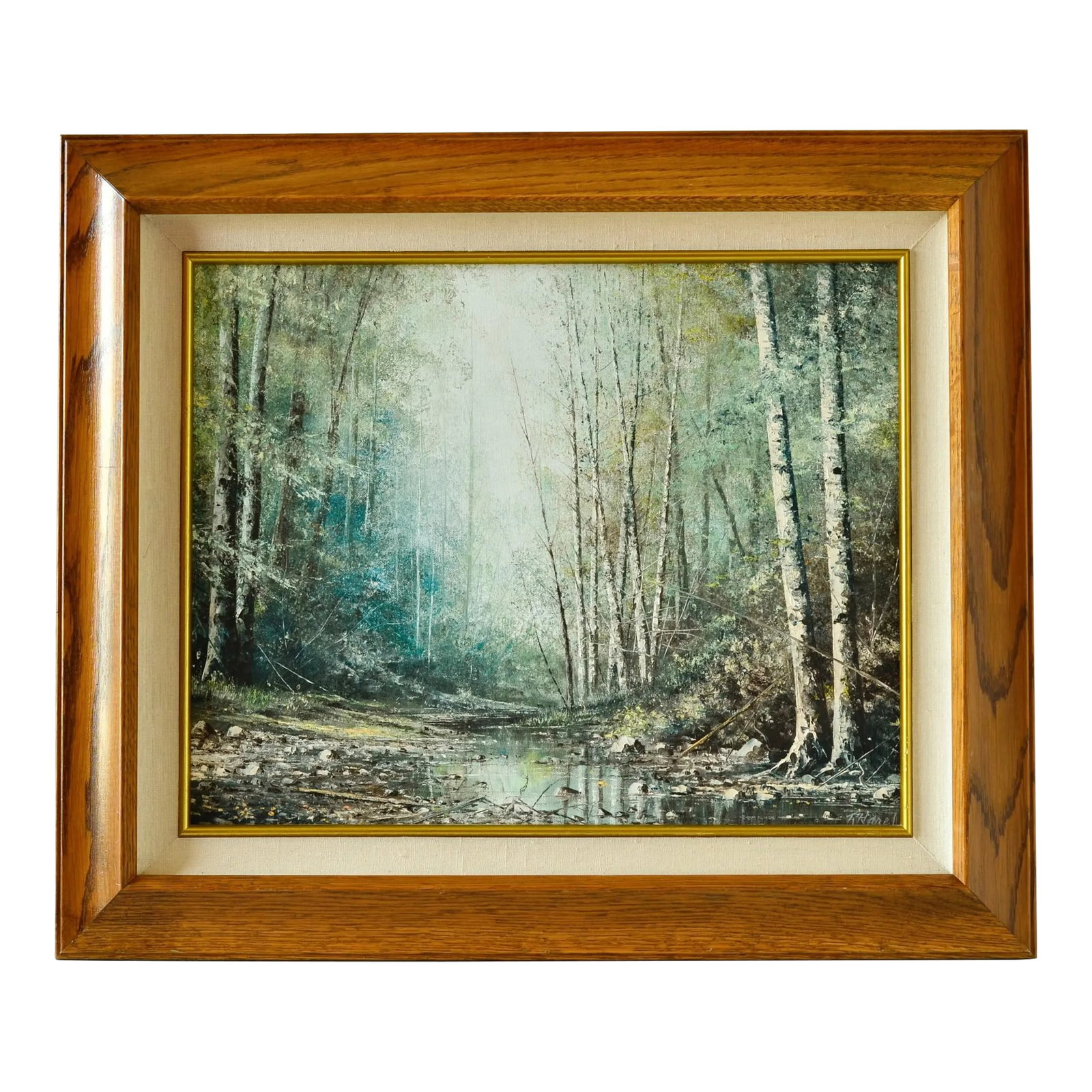 Signed: R. Hazel Landscape of Mill Creek, Ca Original Oil on Canvas Painting: 1987, R. Hazel Original Oil Painting of Mill Creek Signed & Framed | Listed California Artist This beautiful oil landscape painting by Richard Brian Hazel is a stunning addition to any art