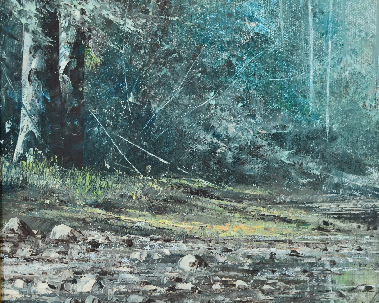 Signed: R. Hazel Landscape of Mill Creek, Ca Original Oil on Canvas Painting - 6