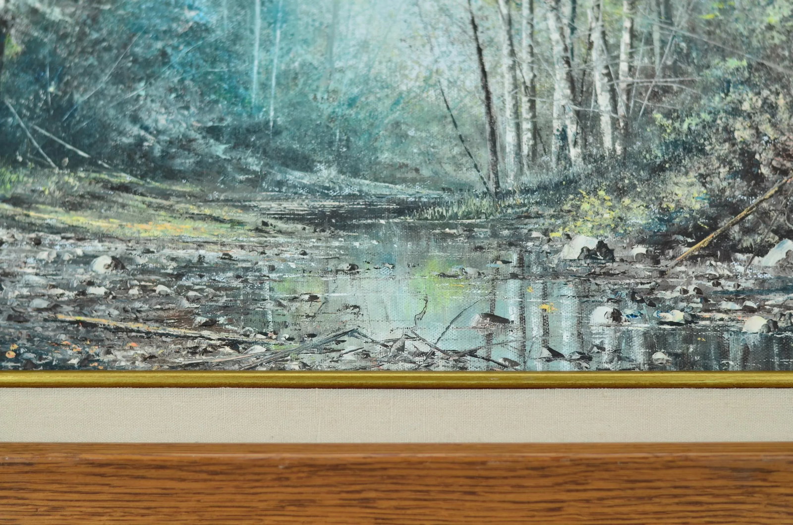 Signed: R. Hazel Landscape of Mill Creek, Ca Original Oil on Canvas Painting - 9