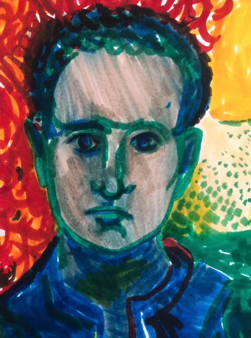 1966 James Bone Self Portrait Painting - 2